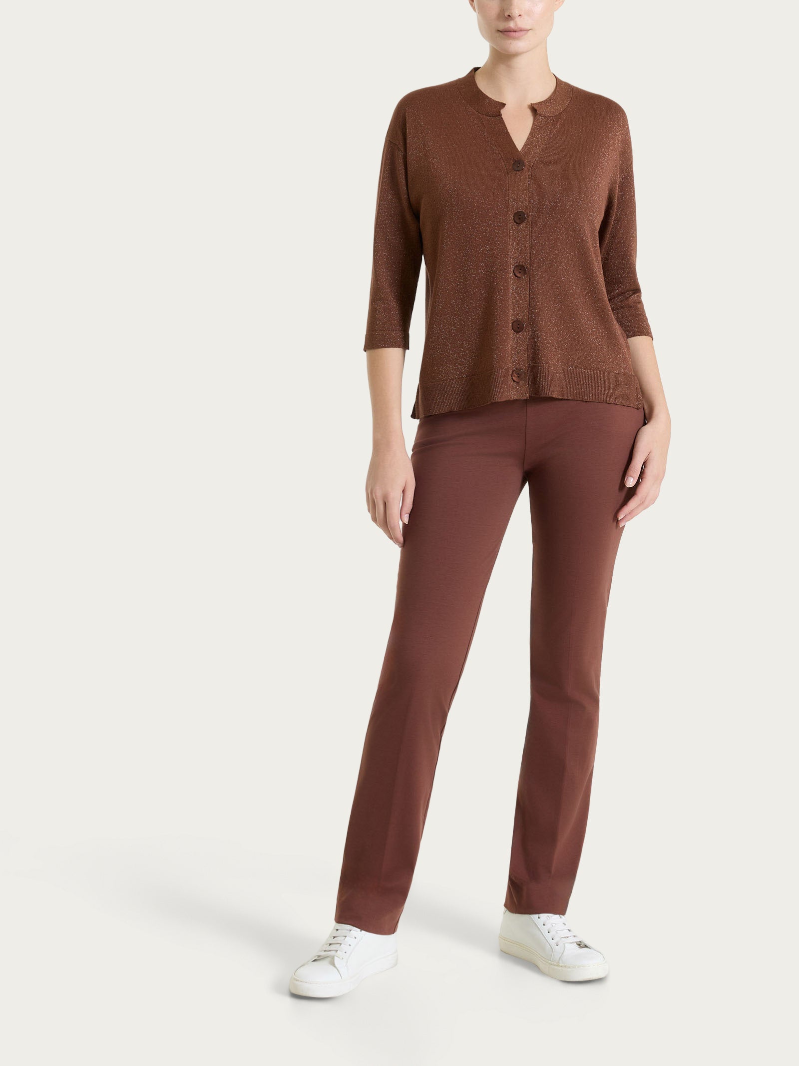 Ragno Compact Light pantalone dritto Cappuccino con tasche