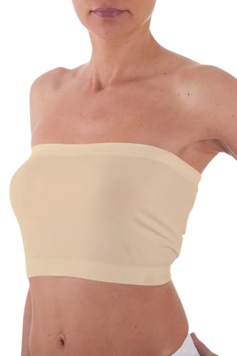 Lady C Microfibra Fascia Seamless Reggiseno Nude Invisibile