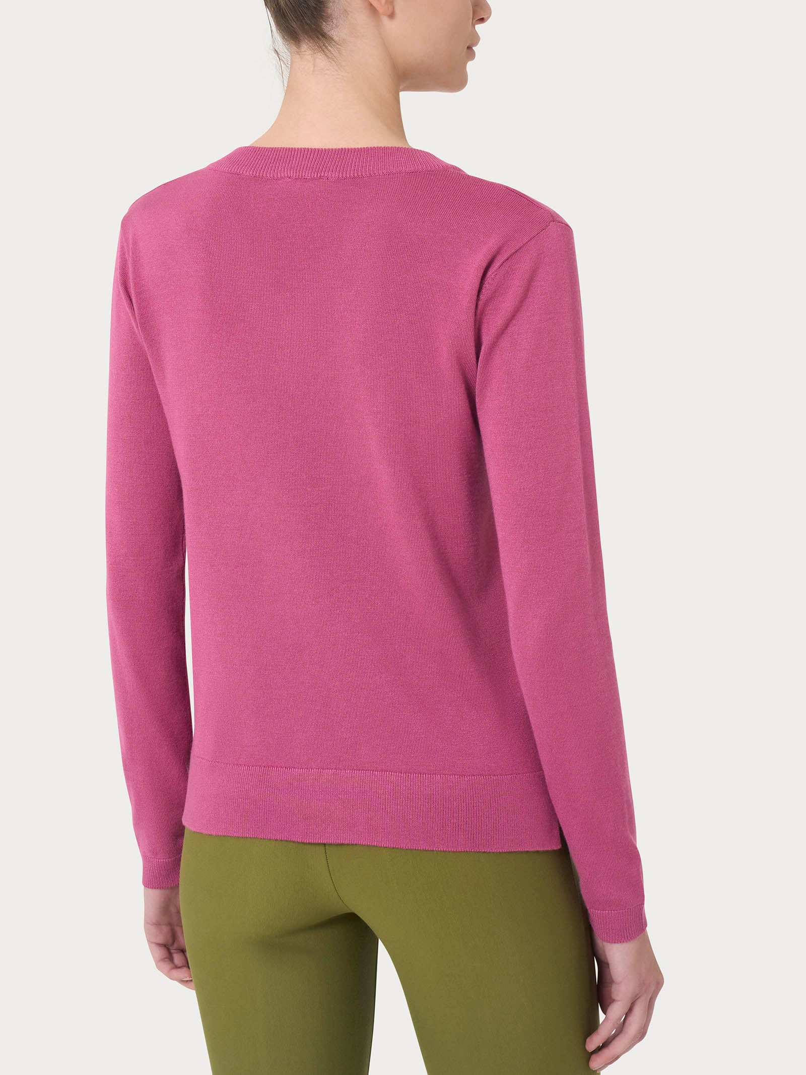 Ragno Four Seasons Maglia Scollo V viscosa Red Violet donna