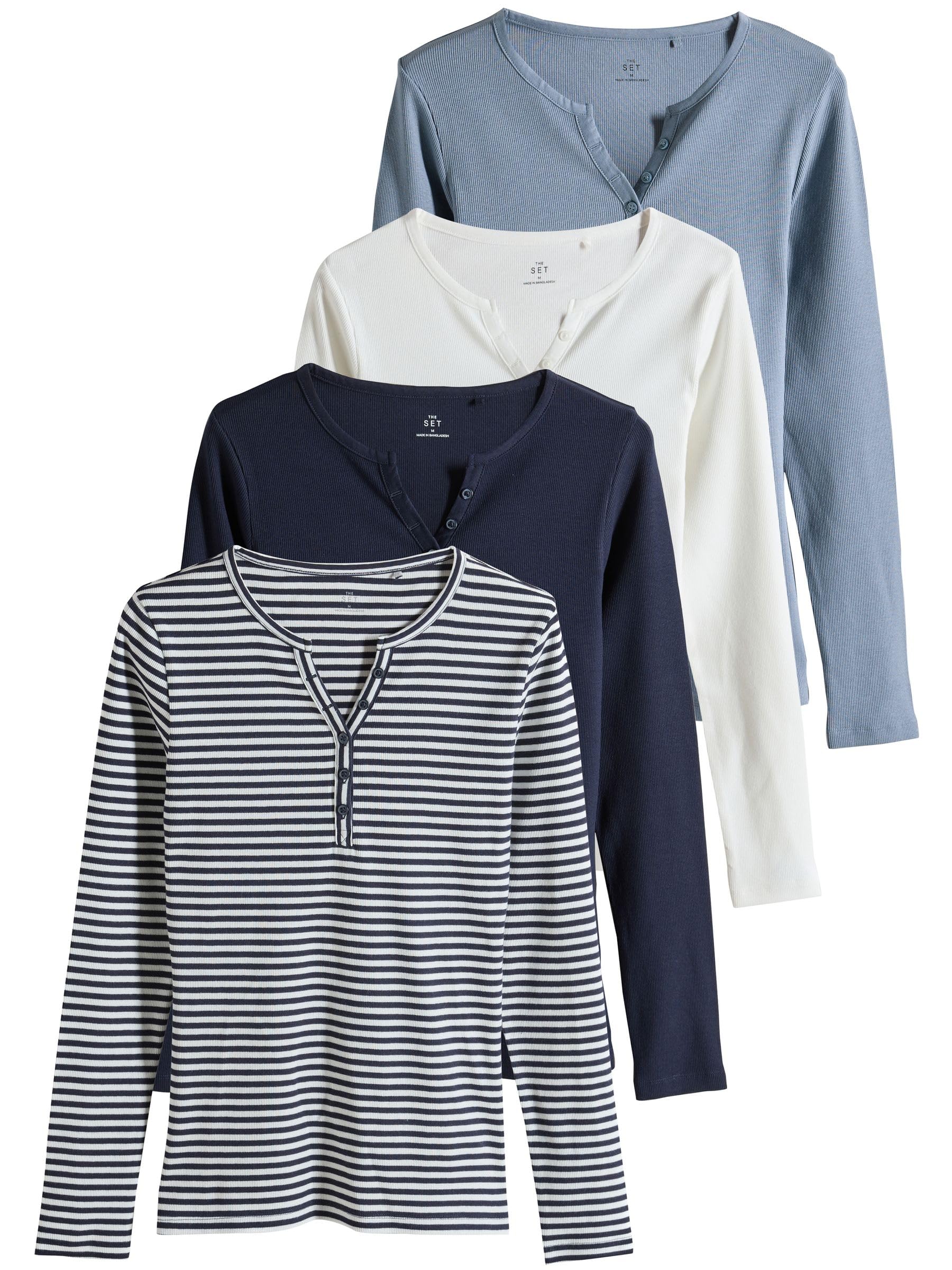 Geo Next The Set Maglia Serafino Donna 4 Pezzi Maniche Lunghe