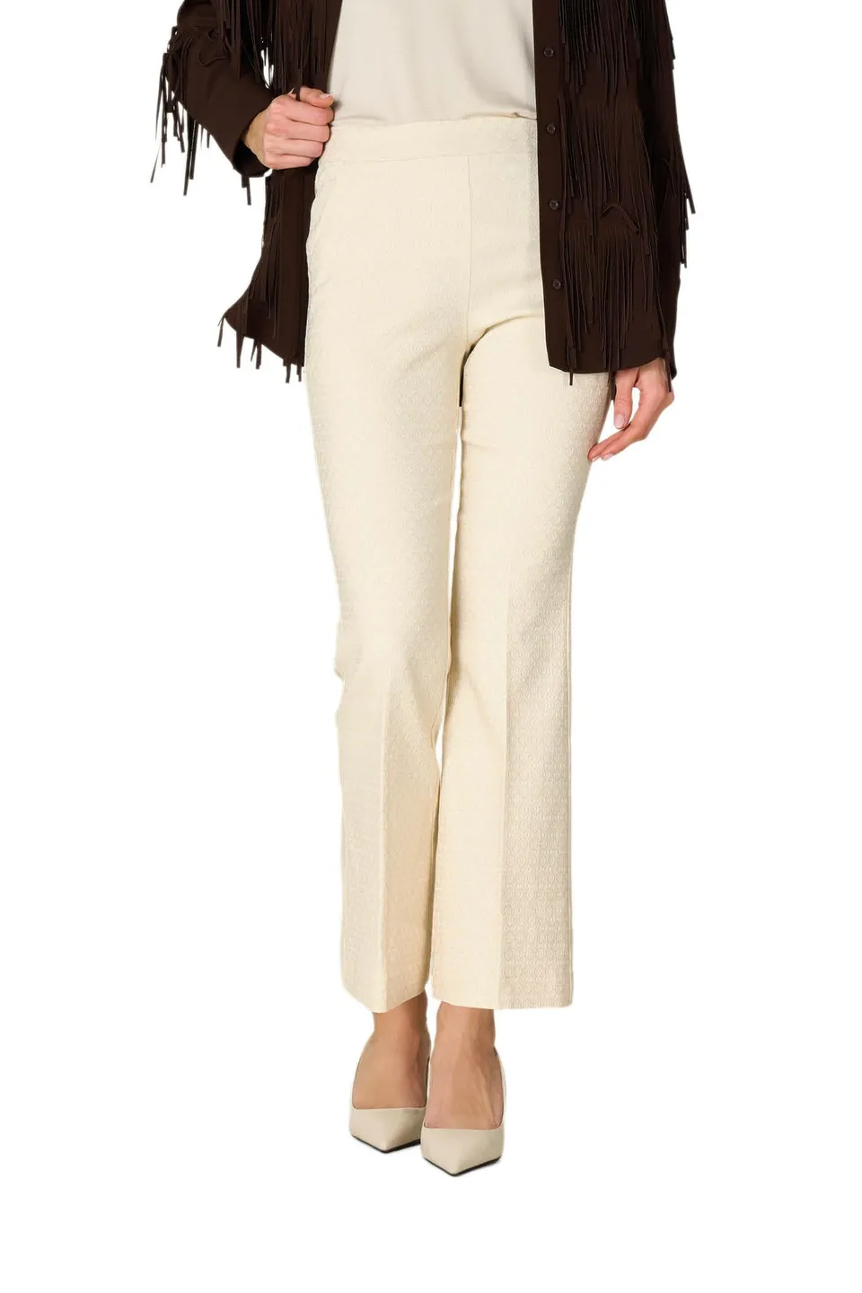 Goldenpoint Kick Flare Jacquard Leggings Vestibilita Comoda