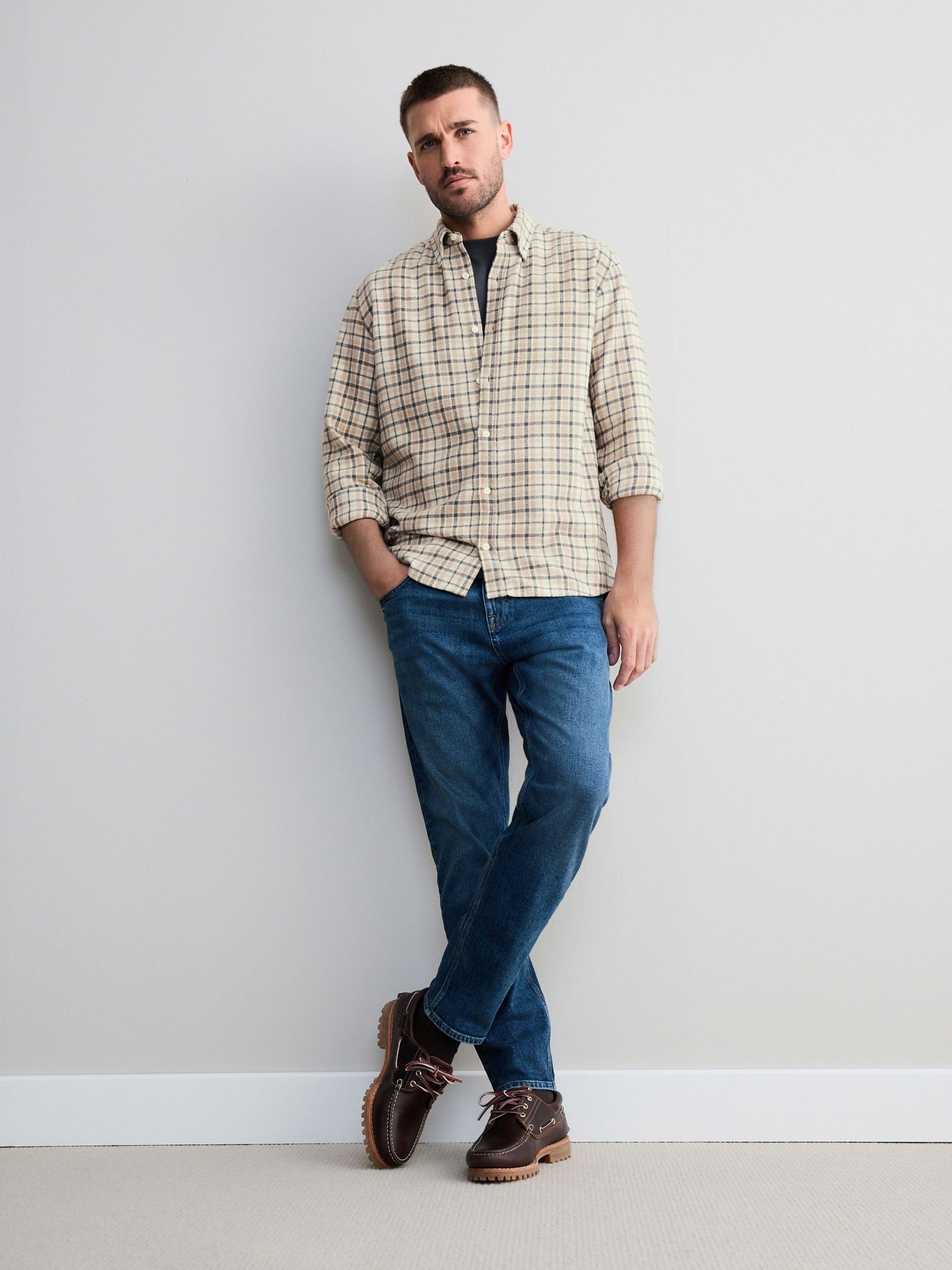 Next Signature camicia uomo quadri maniche lunghe M comoda