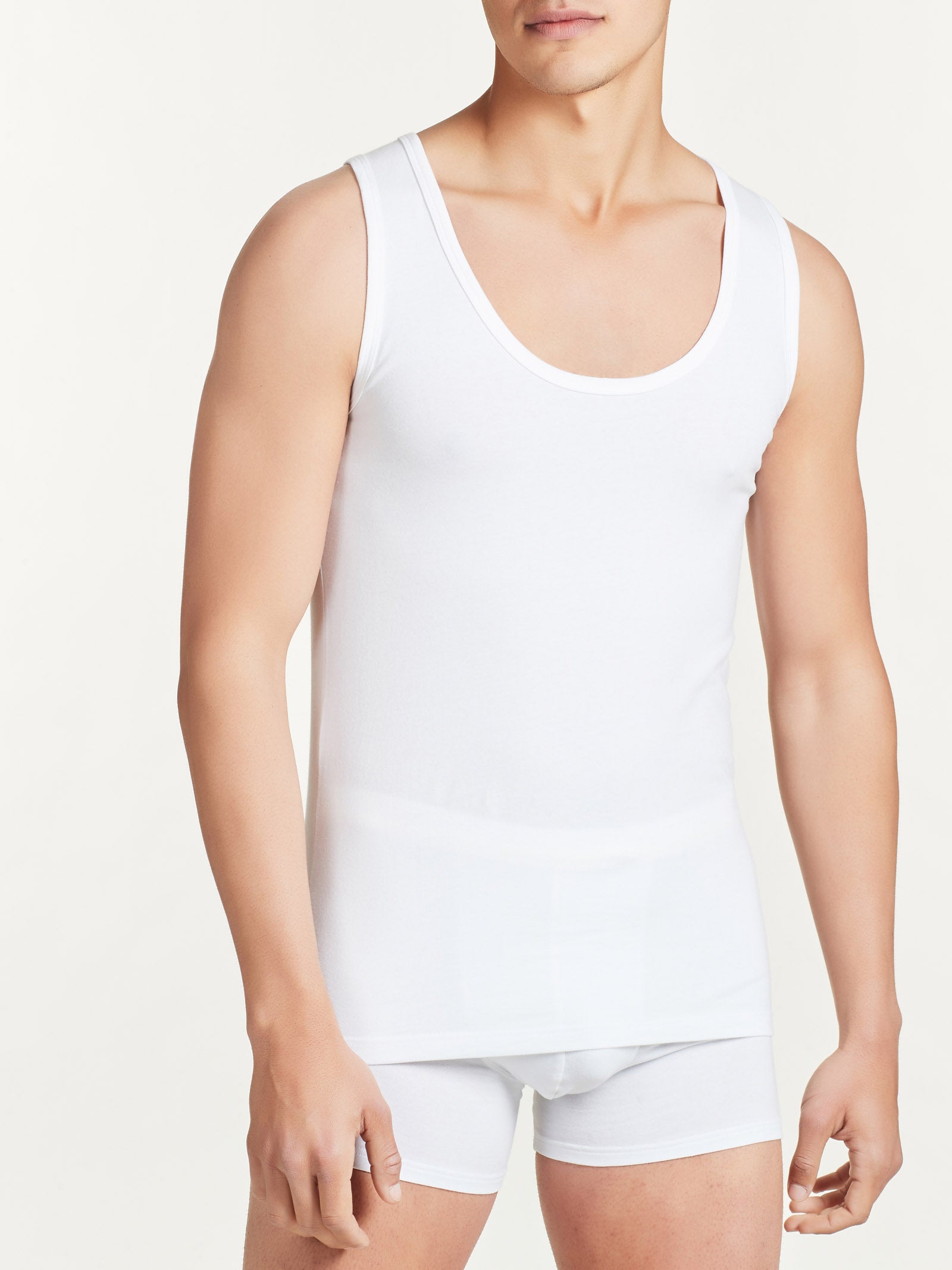 Ragno Comfort canottiera spalla larga bianco cotone