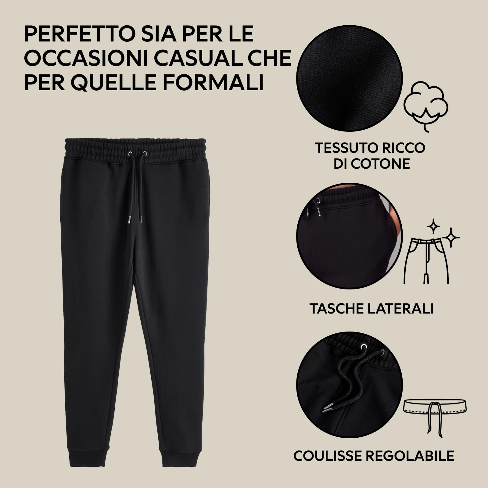 Next joggers uomo pantaloni tuta cotone taglia L