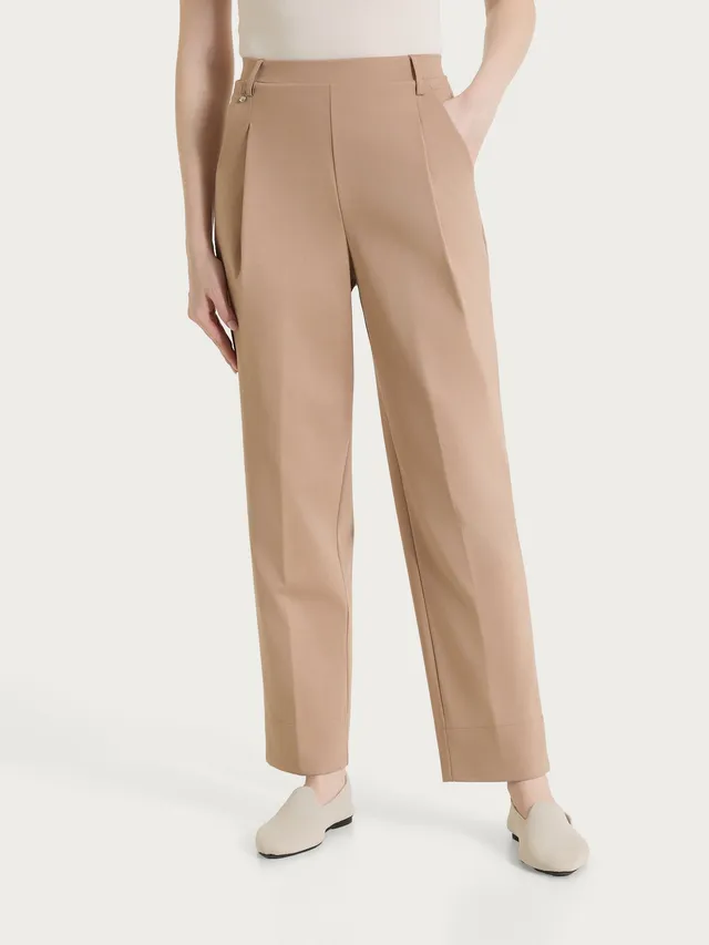 Ragno Compact Light Pantalone Carota Warm Taupe in cotone