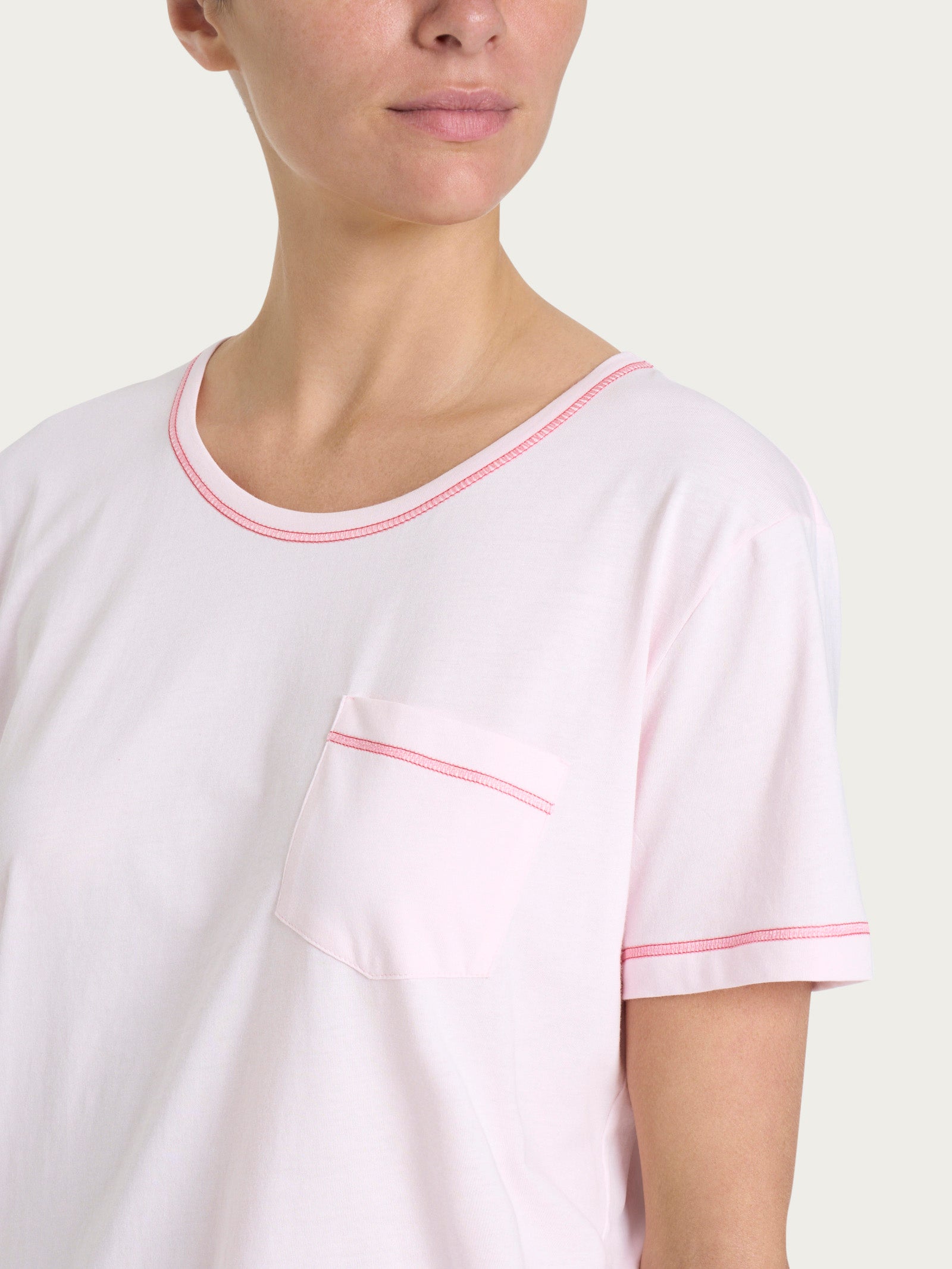 Ragno Jersey Pigiama Corto Donna Cotone Fantasia Bianco