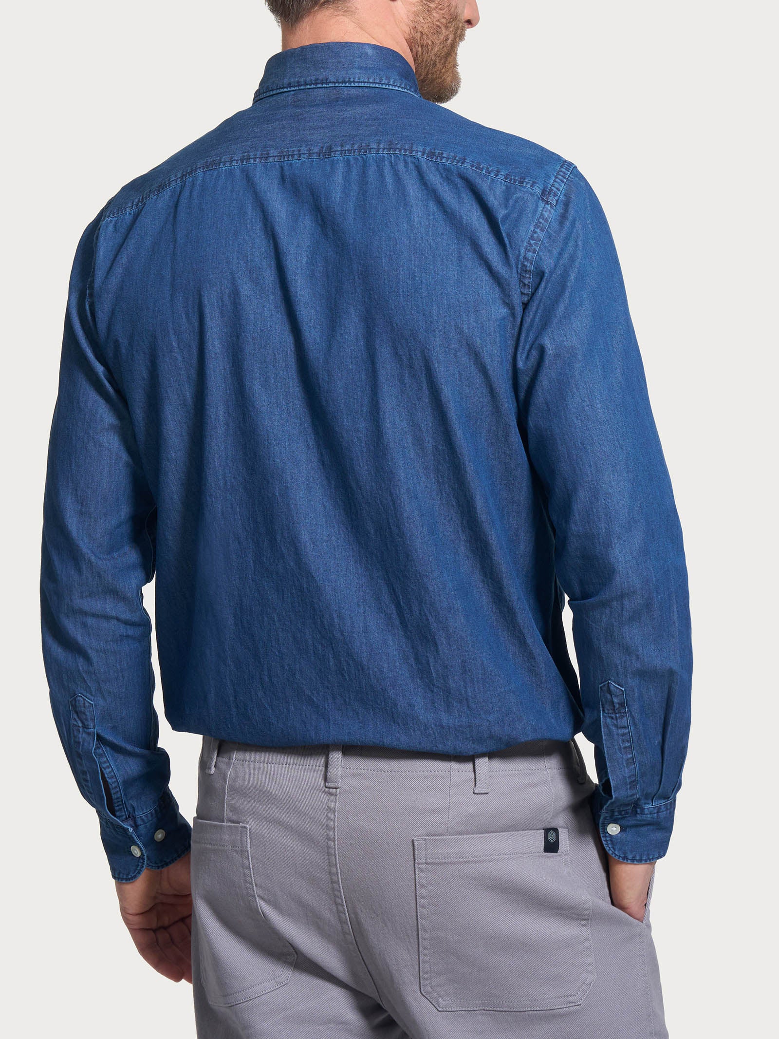 Ragno Super Denim camicia collo francese cotone Denim