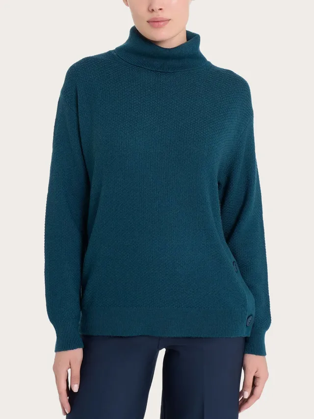Ragno Merino Soft dolcevita donna Reflecting Pond pura lana
