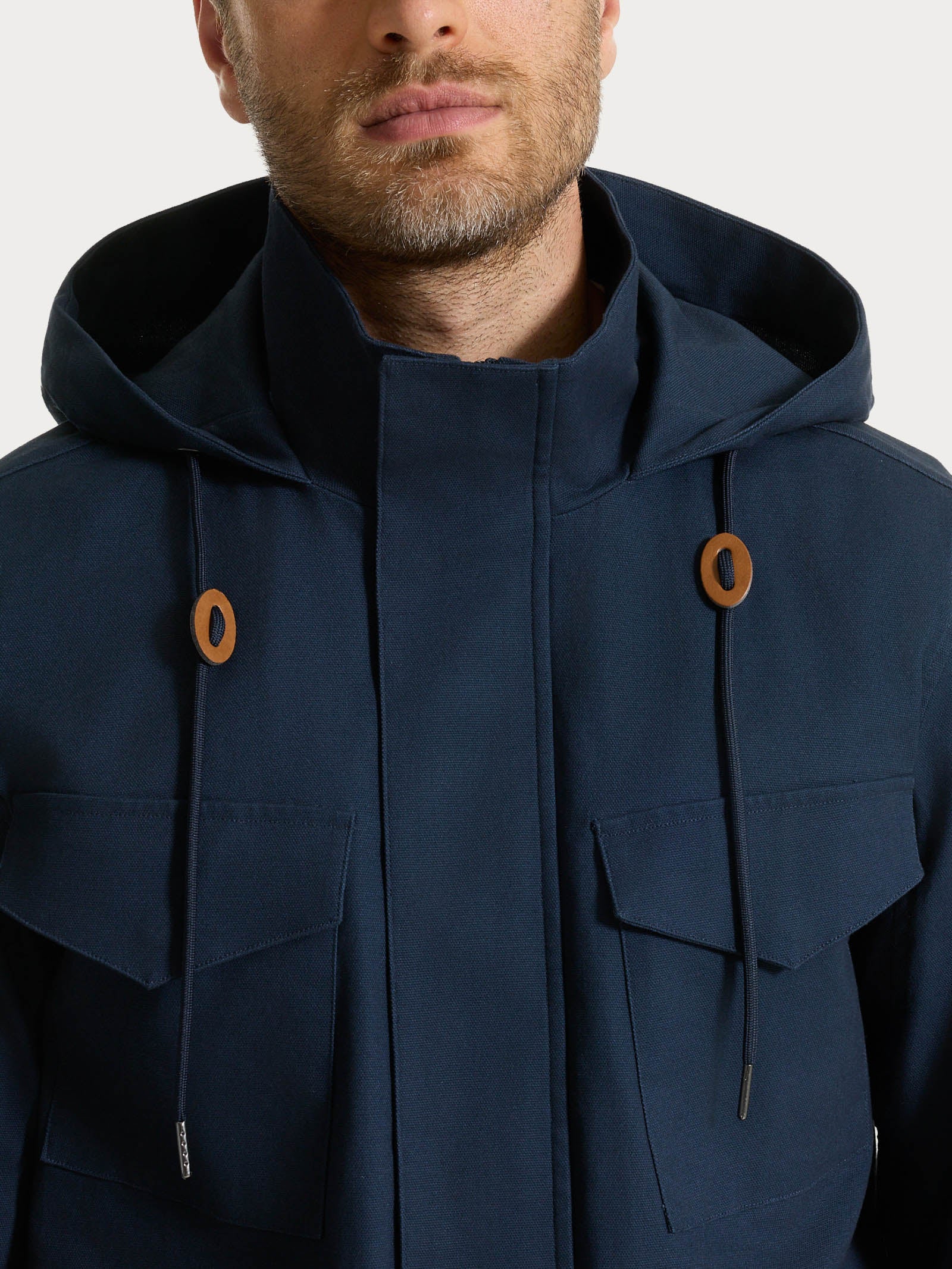 Ragno Canvas Stretch Cappotto Cappuccio Uomo Outer Space