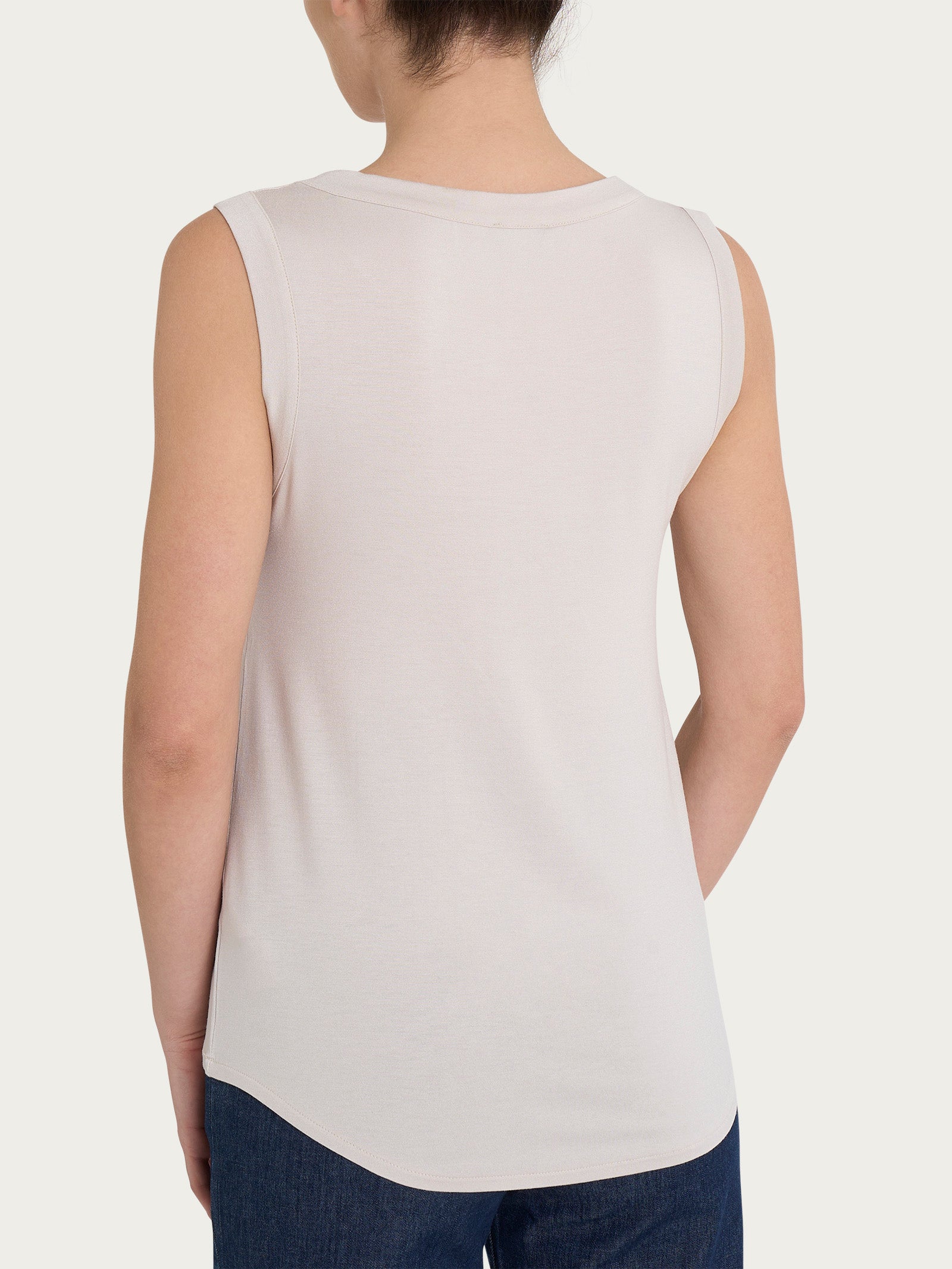 Ragno Viscosa Summer top spalla larga Champignon morbido