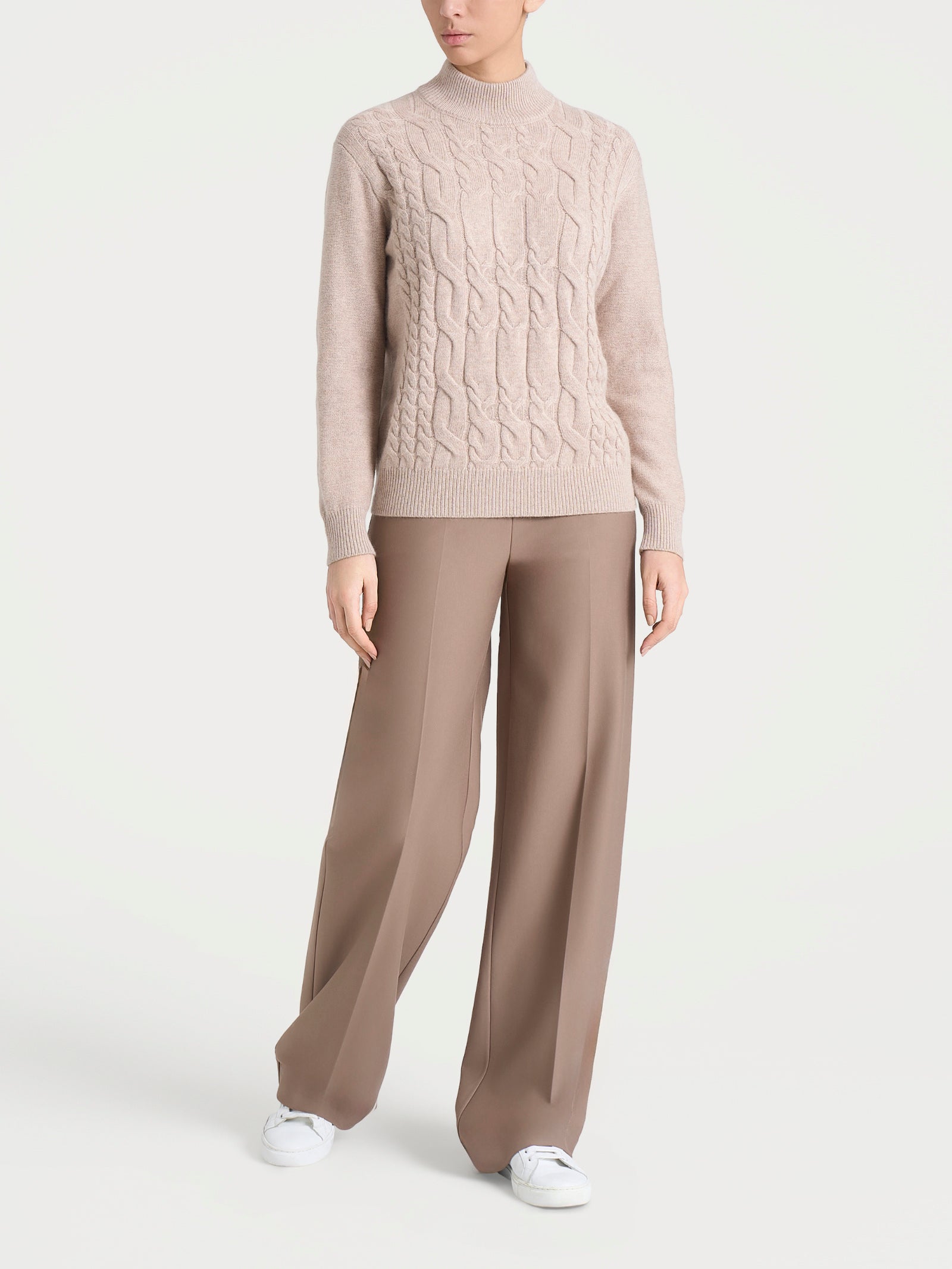 Ragno Natural Soft lupetto trecce zenzero manica lunga