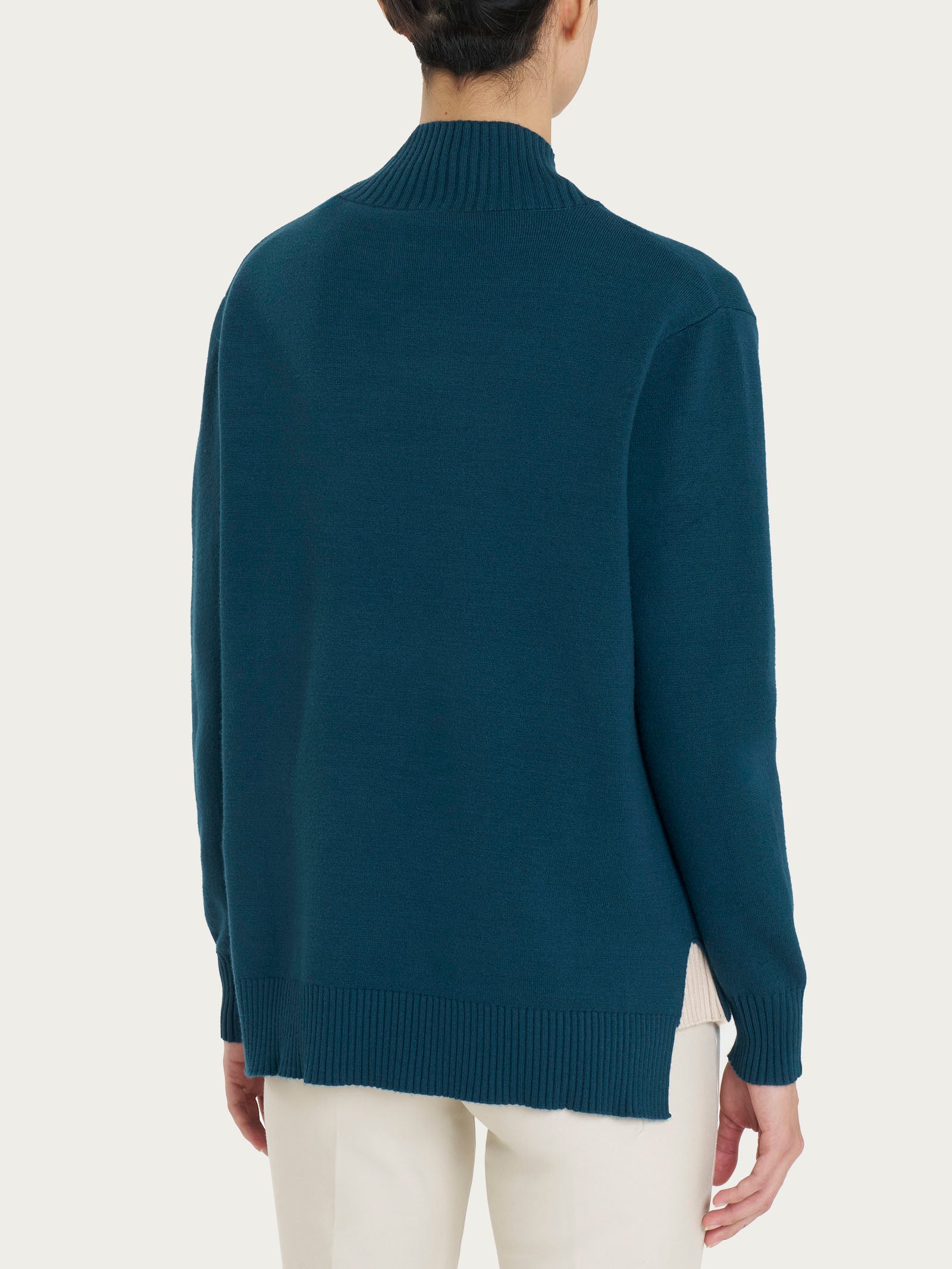 Ragno Super Soft cardigan aperto donna reflecting pond morbido