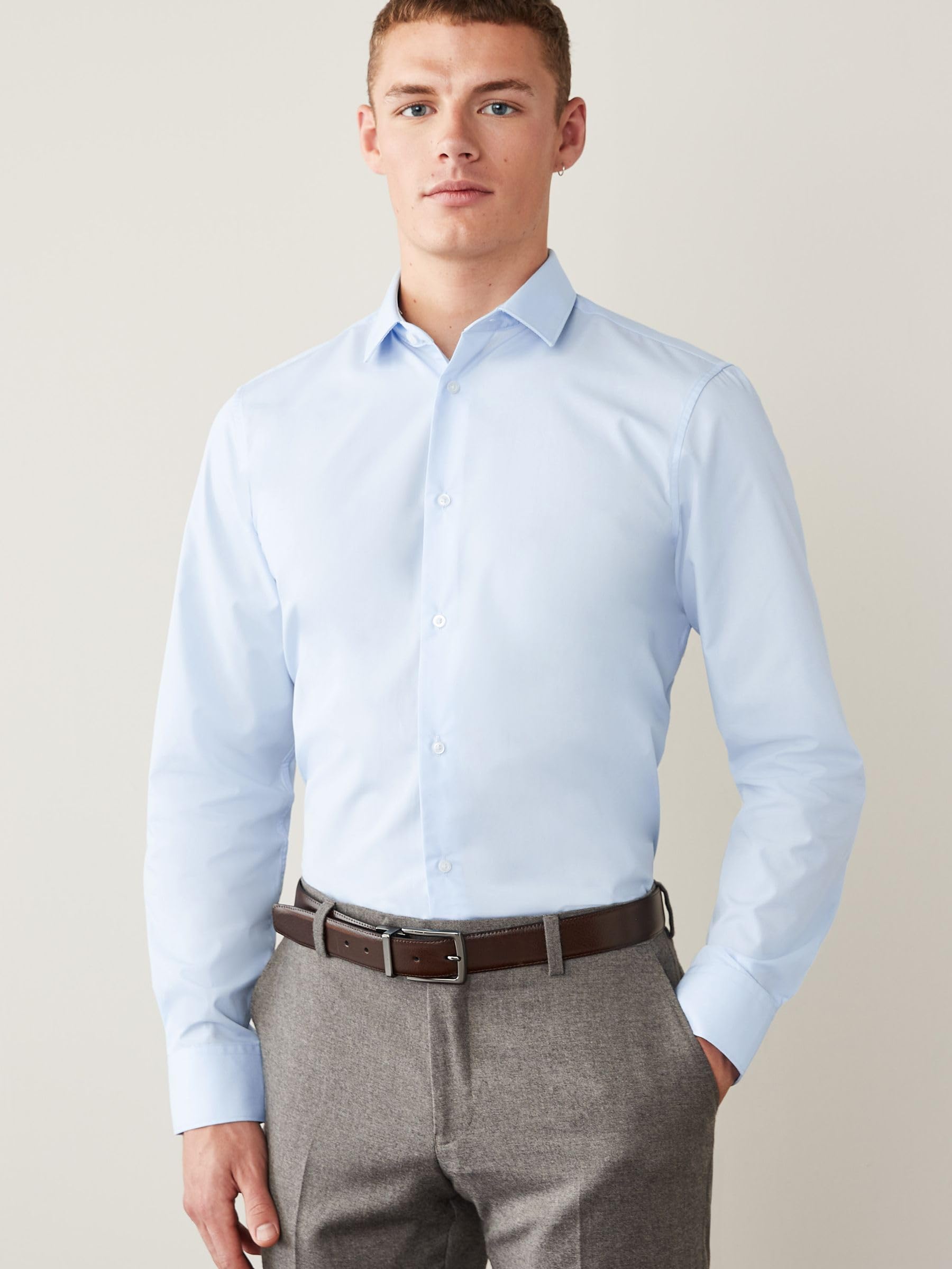 Next Camicia Easy-Care Regular Uomo Polsino Singolo