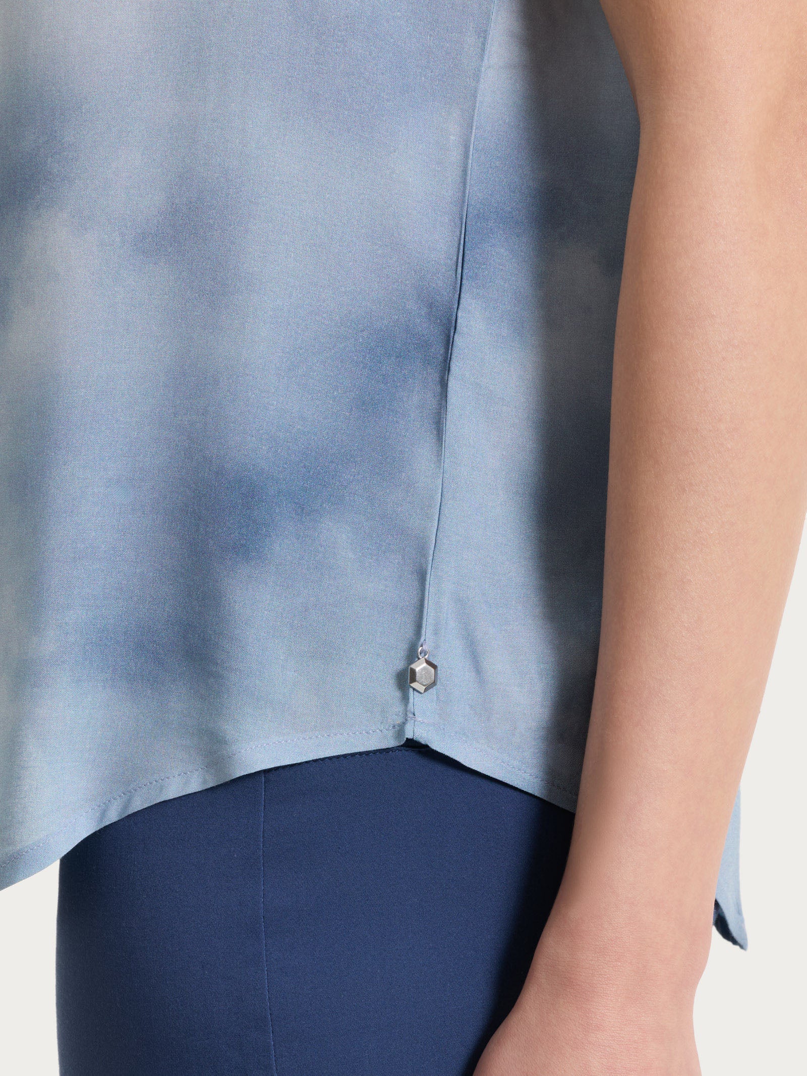 Ragno EcoSeta Fant. Blue Fog blusa manica corta