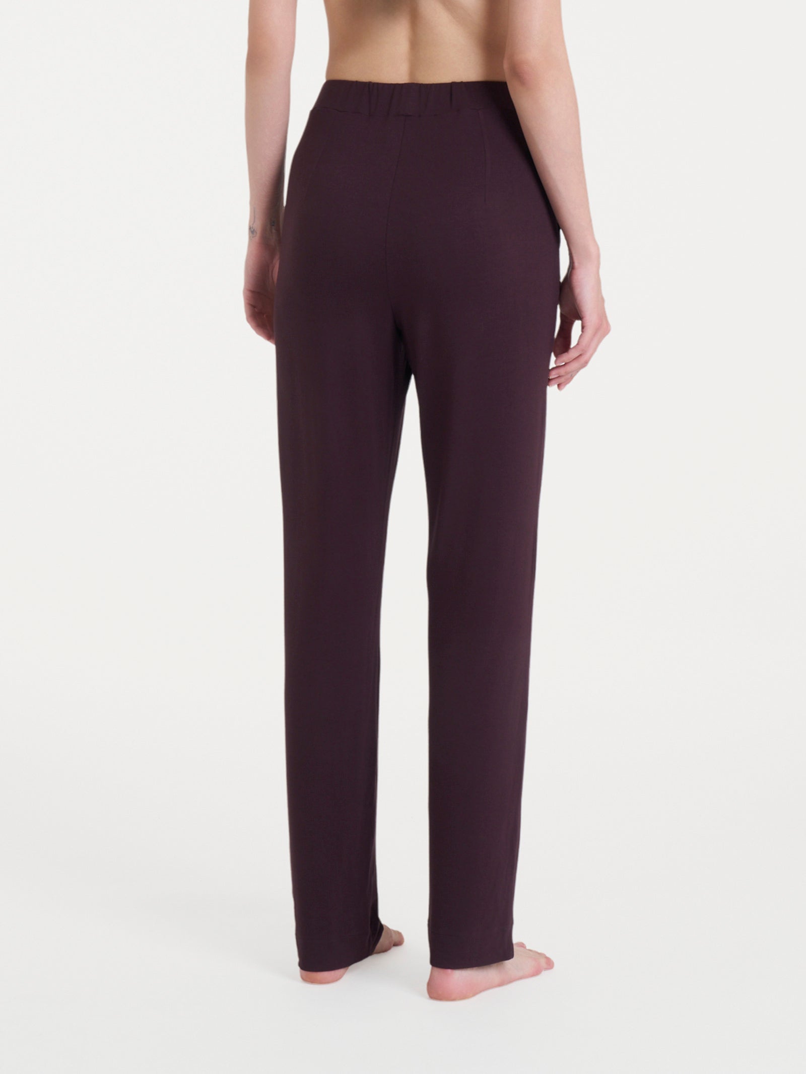 Ragno Viscosa Summer Straight Leg pantalone dritto marrone tasche