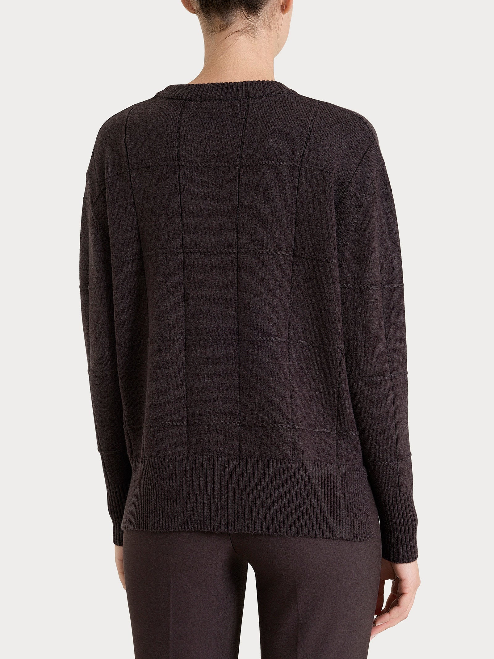 Ragno Super Soft Maglia Girocollo Check Maglia Chocolate Torte