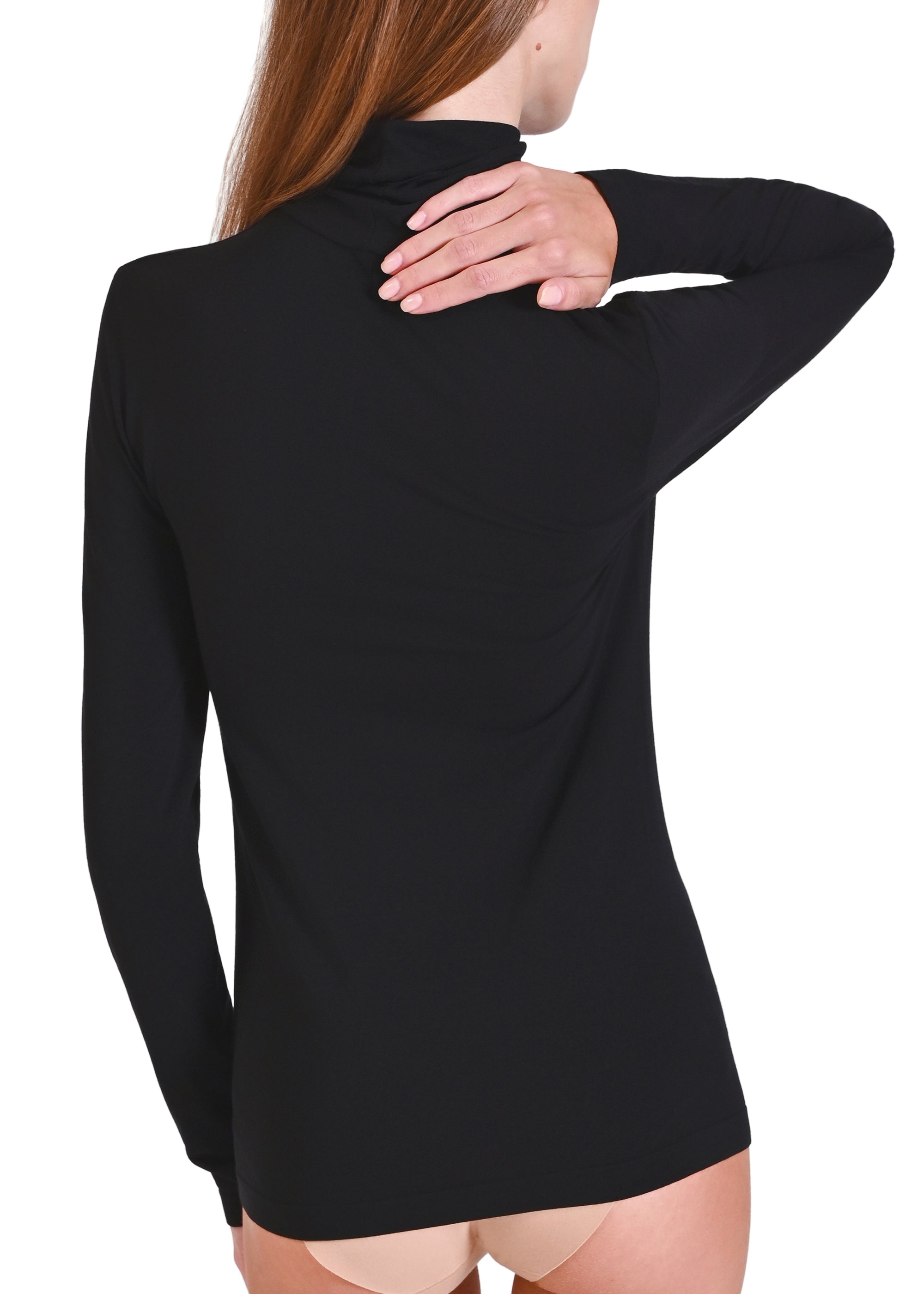Philippe Matignon Modal e Seta maglia collo alto donna