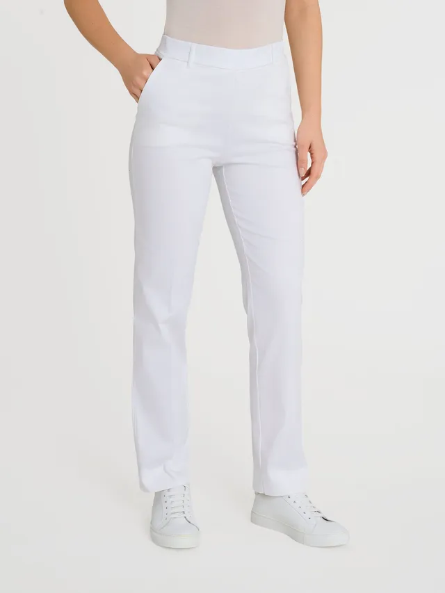 Ragno Satin Power Pantalone Dritto Bianco Tasche Cotone