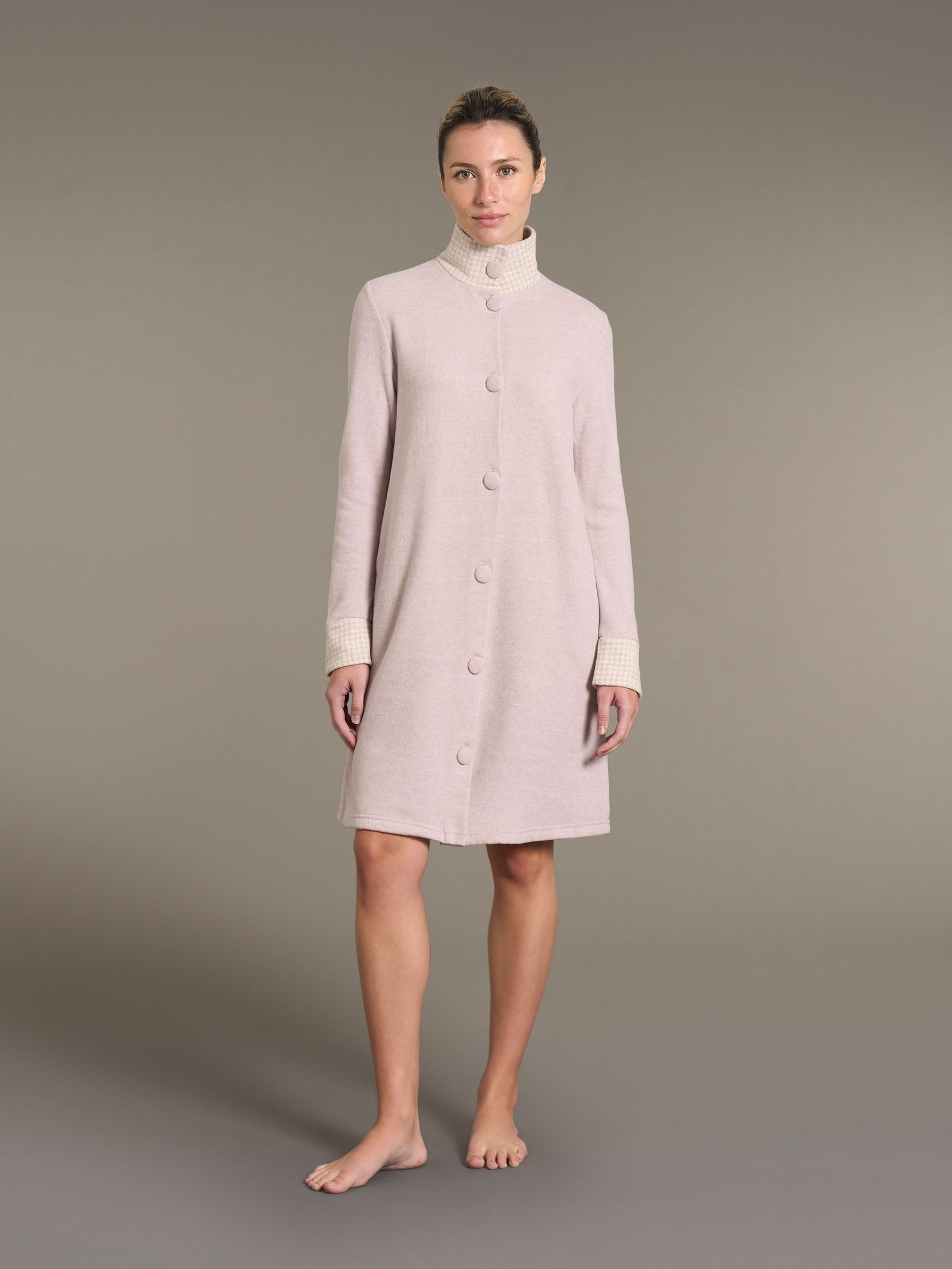 Ragno Jersey Cotone Giacca Camera Donna Lunga Mirtillo