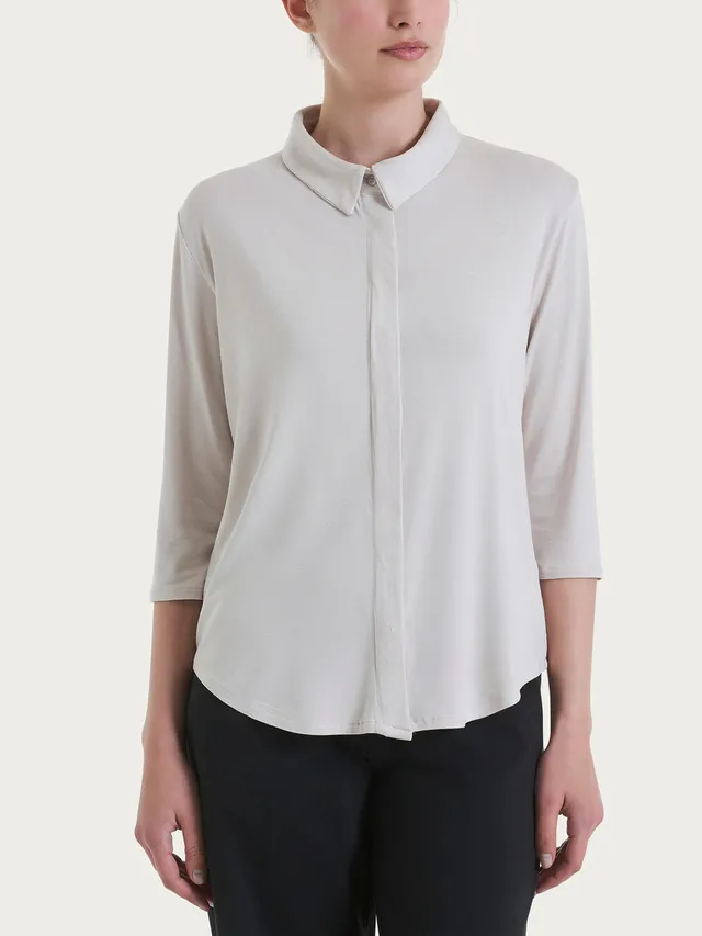 Ragno Camicia Viscosa Manica 3/4 Donna Champignon