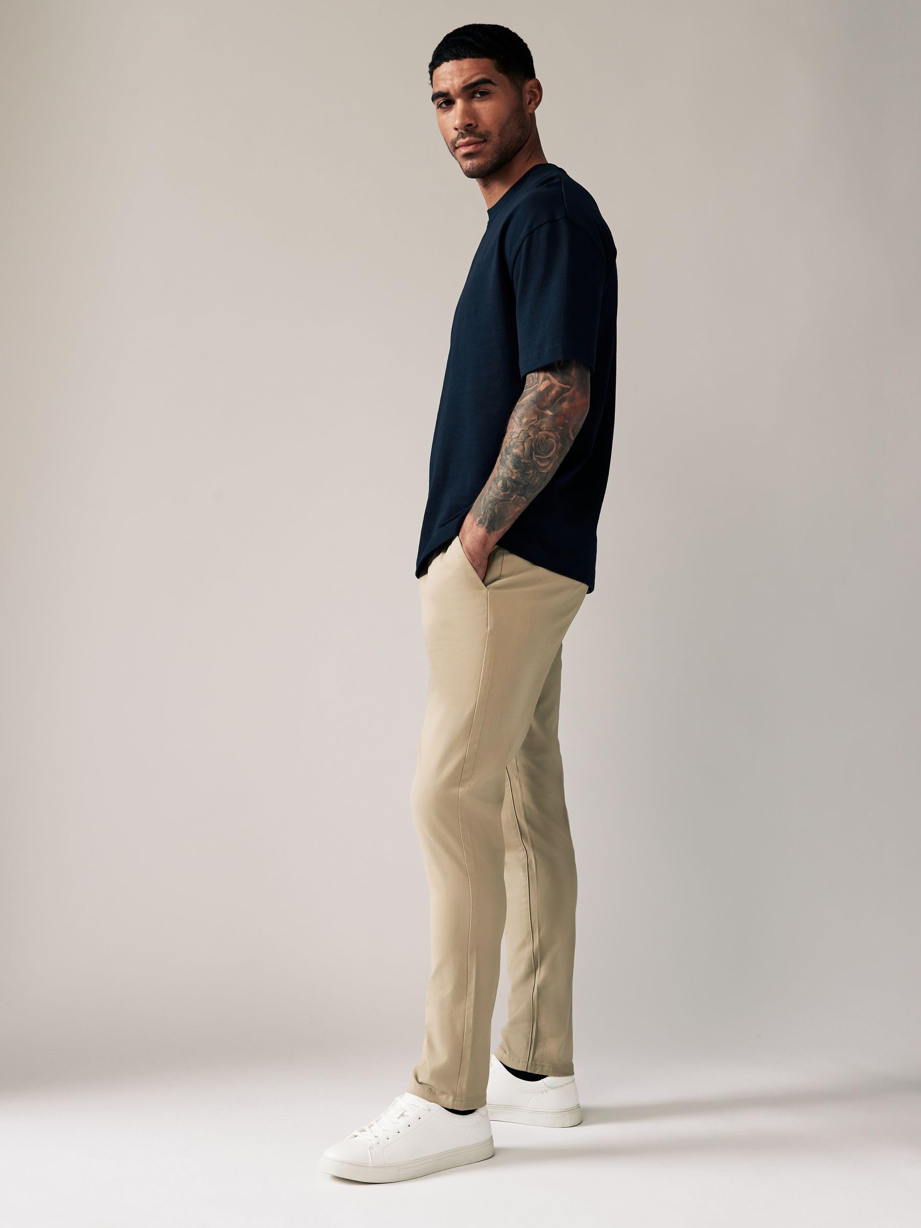 Next Chino Skinny Elasticizzati pantalone uomo stone 38