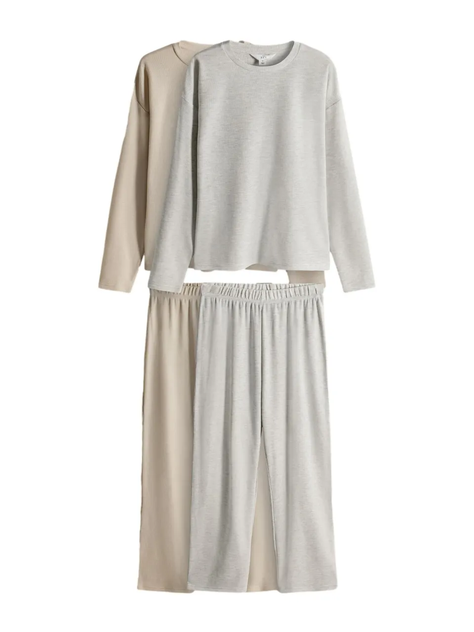 Geo Next The Set Pigiami Lunghi Nido d'Ape Donna x2