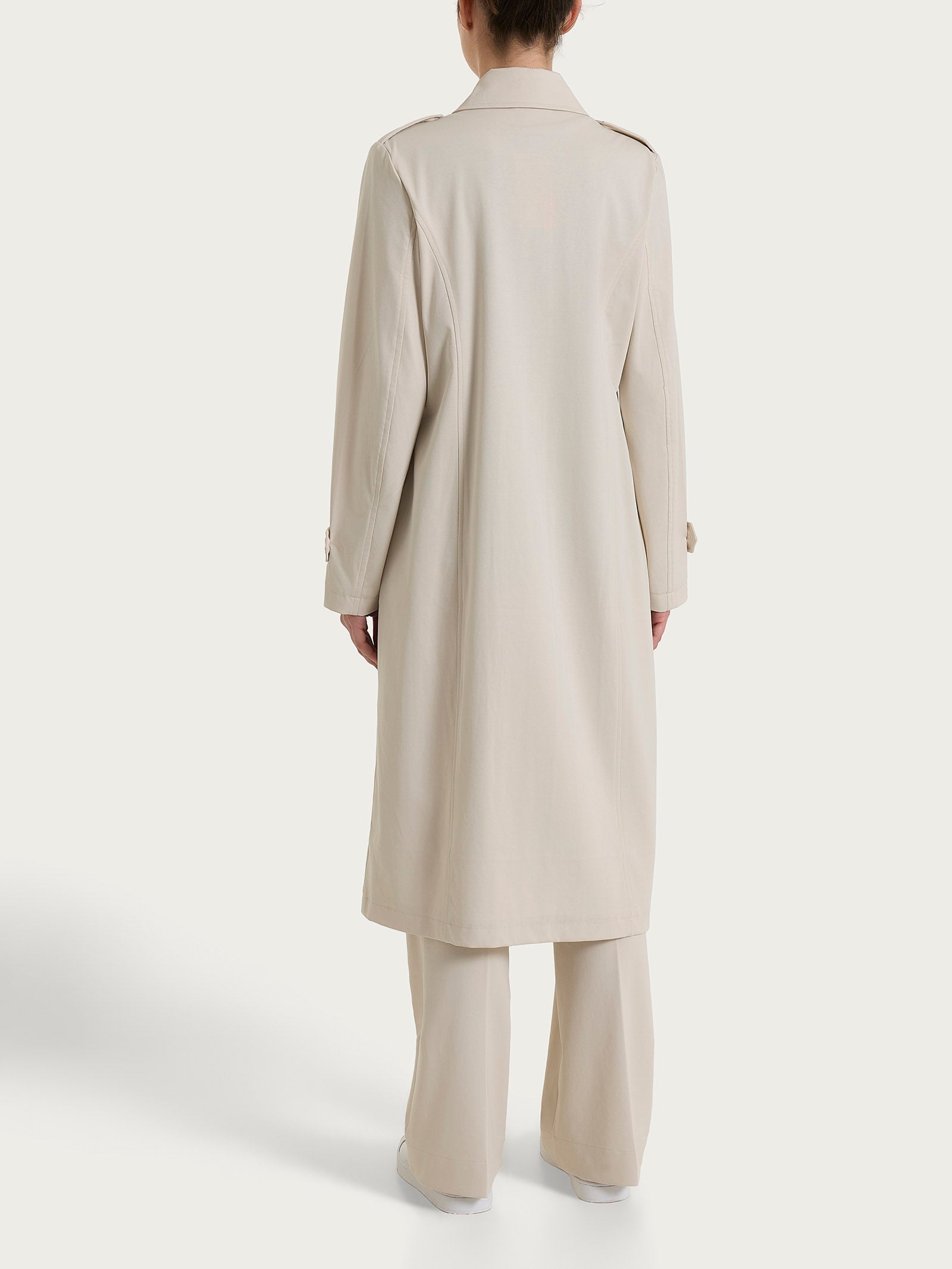 Ragno Compact Light trench lungo Champignon cotone leggero
