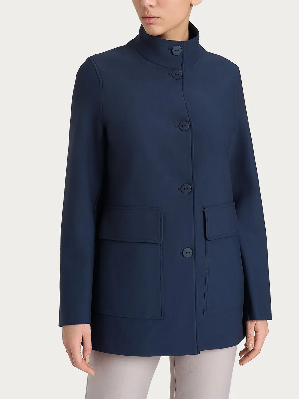 Ragno Compact Giacca cappotto corto blu persia con bottoni