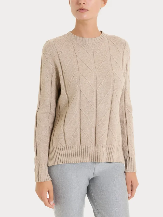 Ragno Super Soft Maglia Girocollo Punto Spiga Cammello