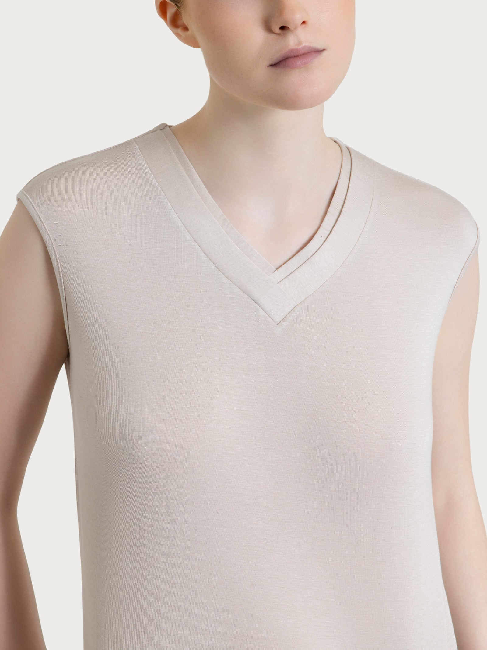 Ragno Viscosa Summer maglietta scollo V Champignon manica kimono