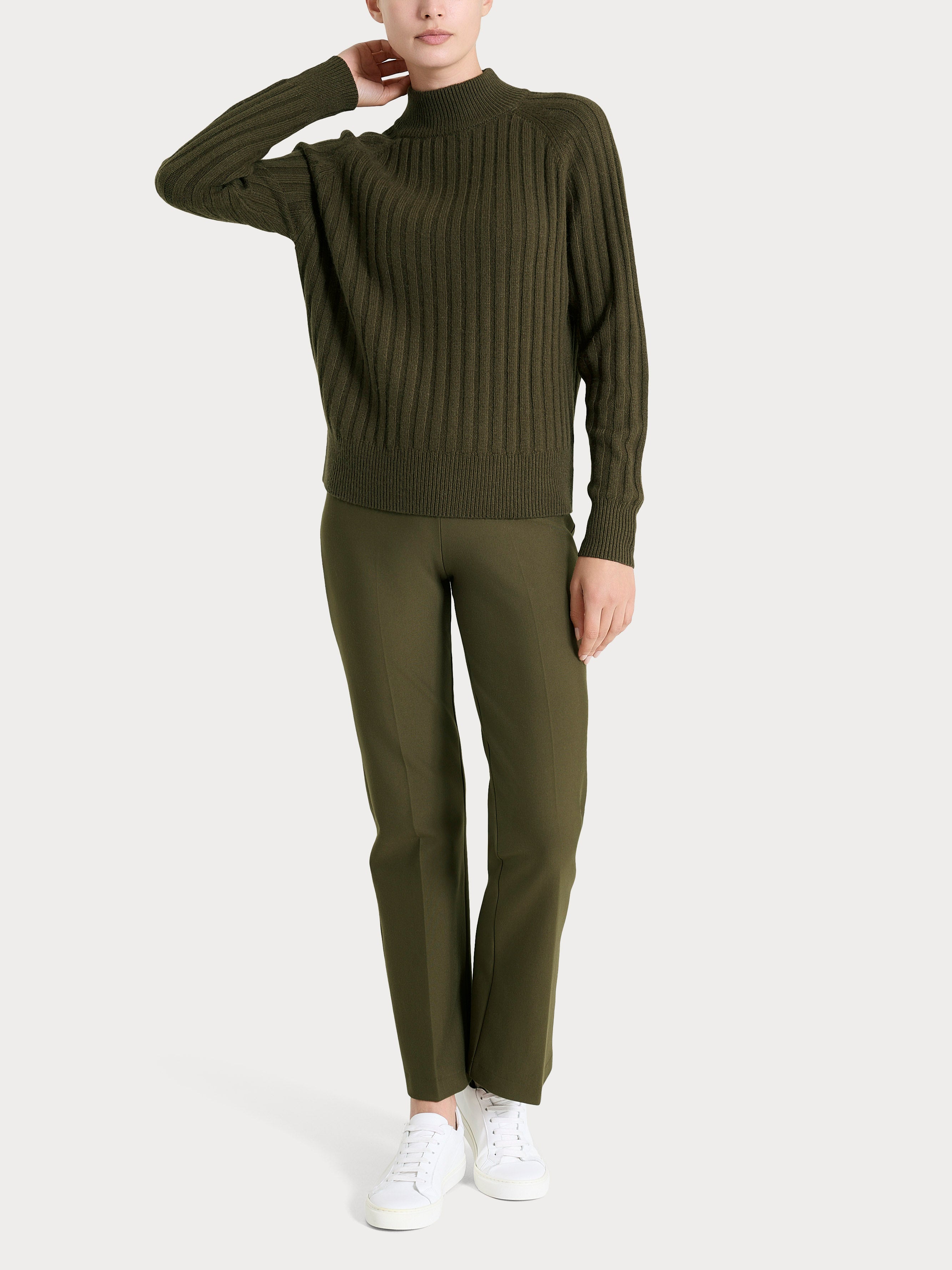 Ragno Natural Soft Lupetto Coste Donna Dark Olive