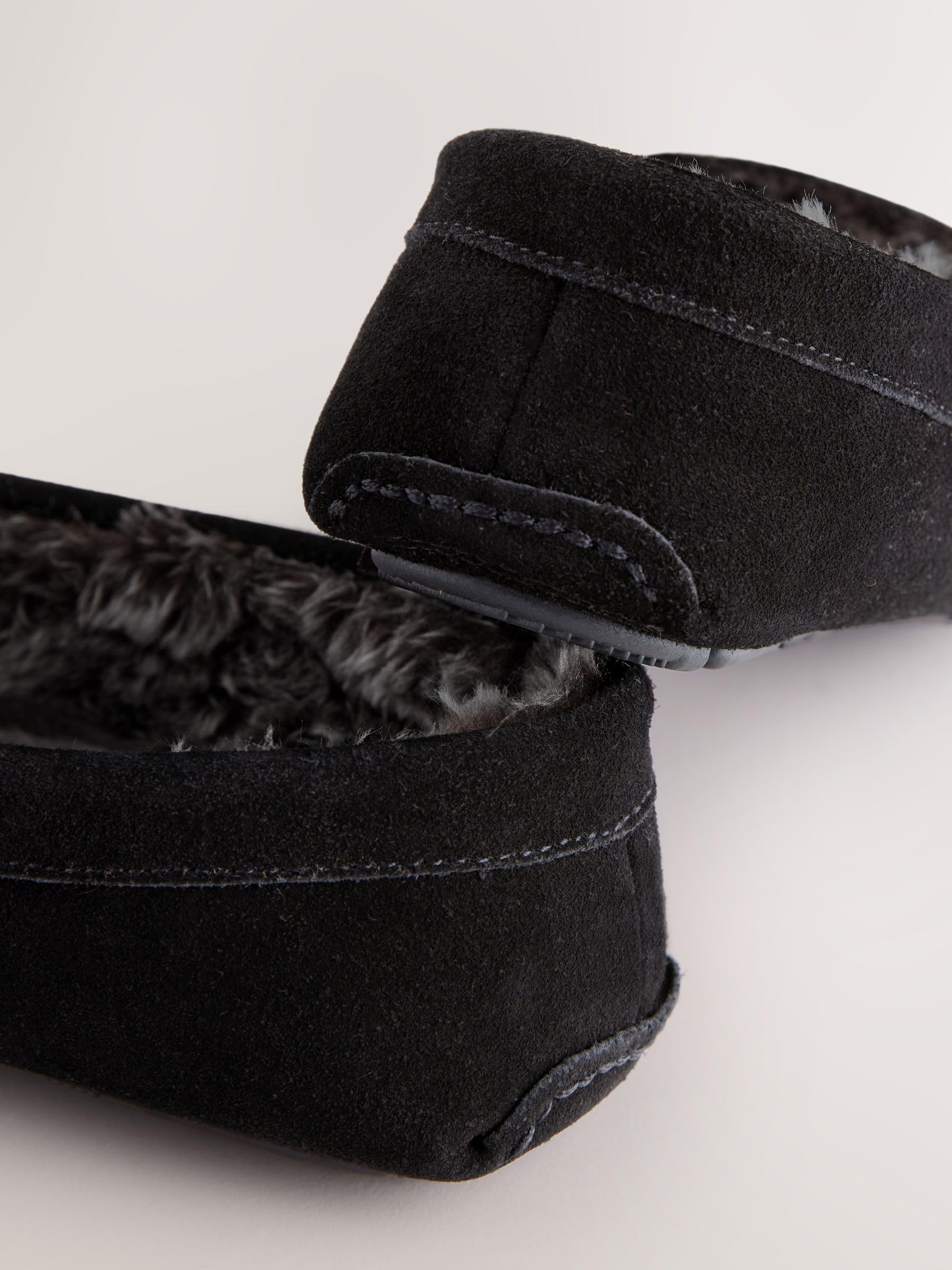 Next pantofole mocassino scamosciate uomo 42 EU fodera pelliccia