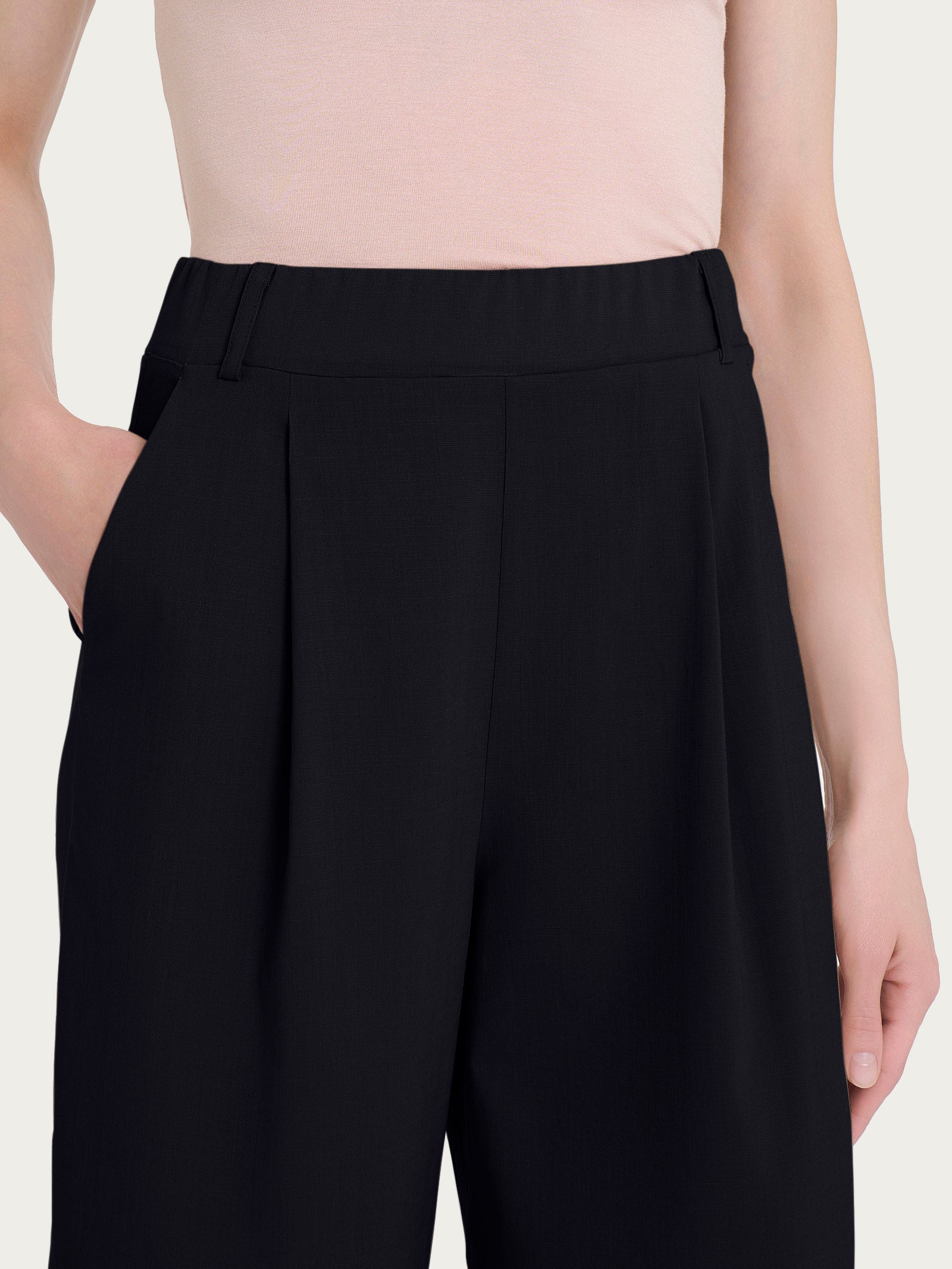 Ragno Super Natural Bermuda shorts nero con tasche