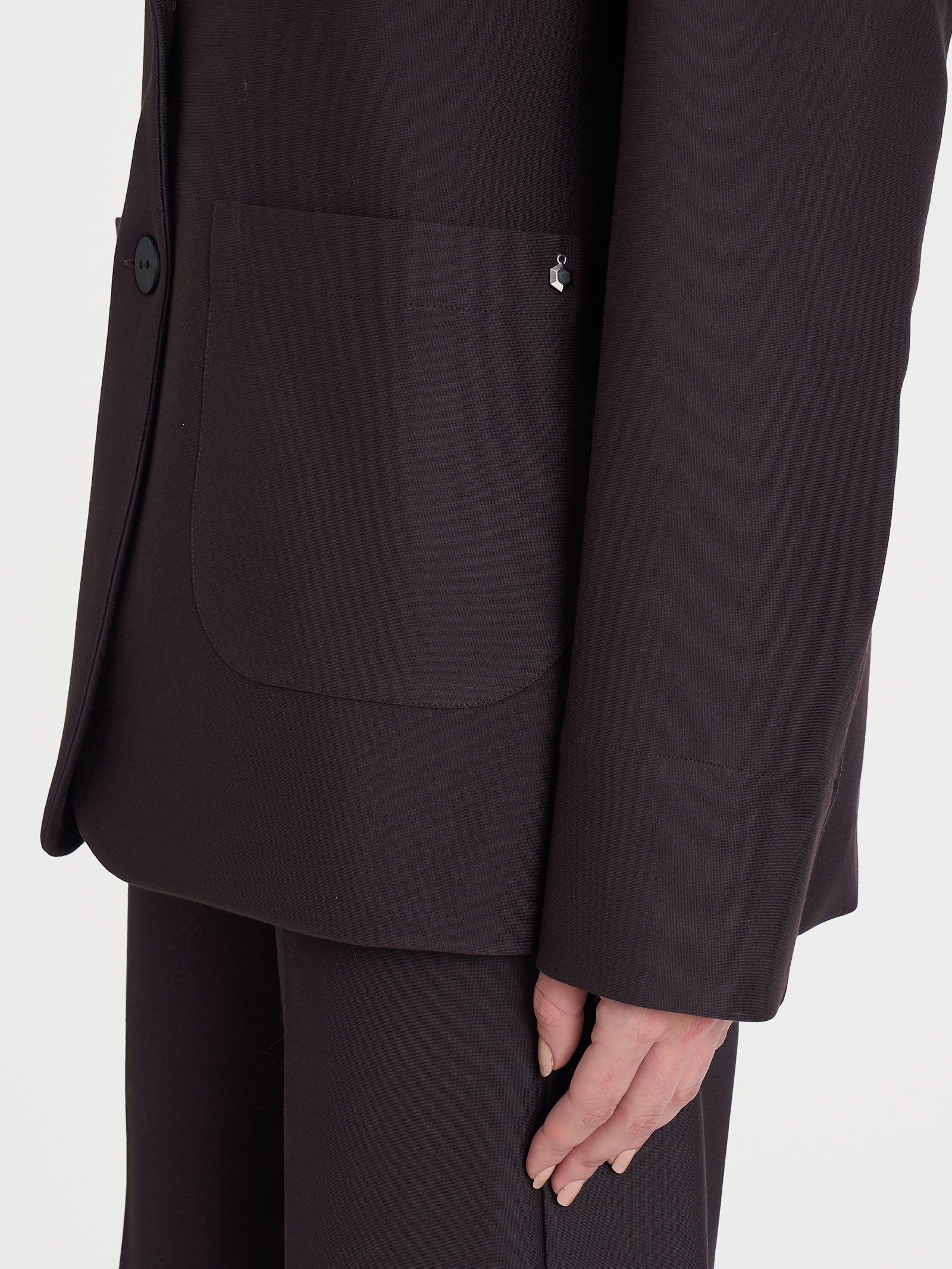 Ragno Compact Blazer Over Due Bottoni Chocolate Torte