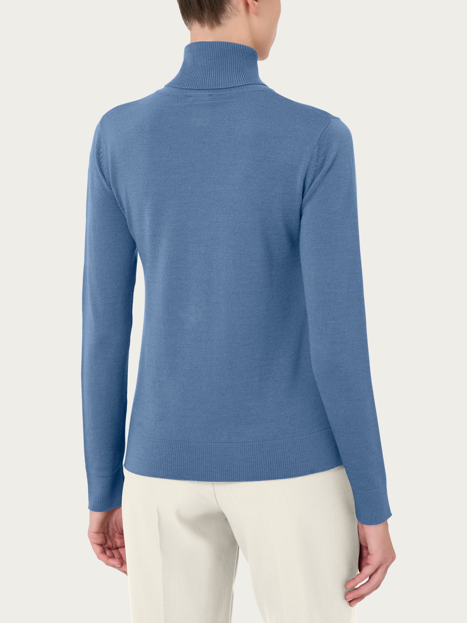 Ragno Merino Soft dolcevita donna colony blue in lana