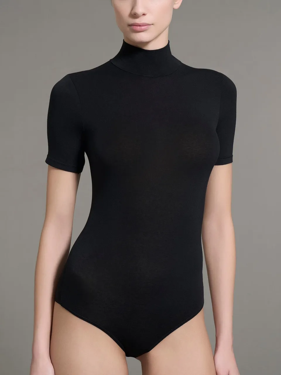 Ragno Tenderwool Dolcevita body collo alto Nero cashmere