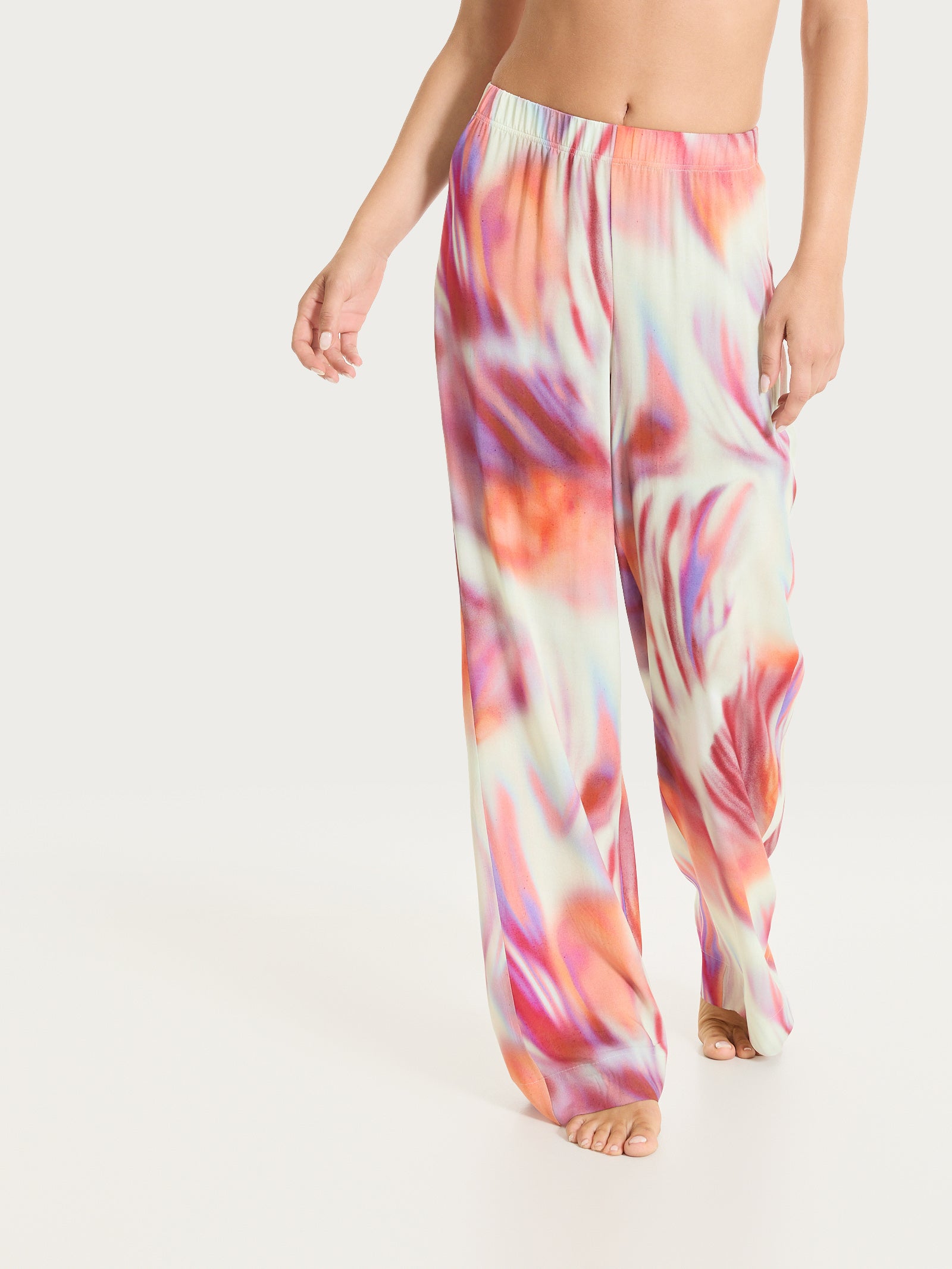 Ragno EcoSeta Pantalone Ampio Beet Red wide leg