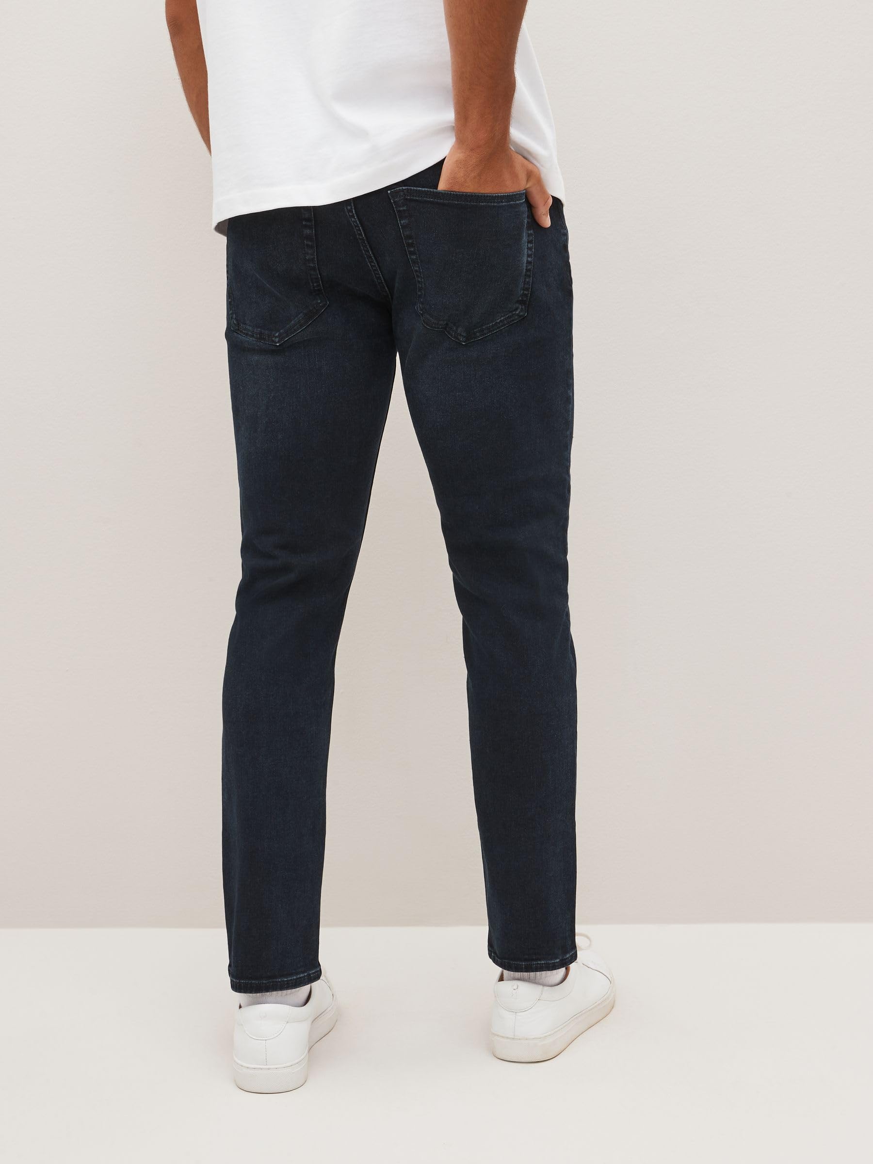 Next jeans skinny uomo elasticizzati misto cotone blu