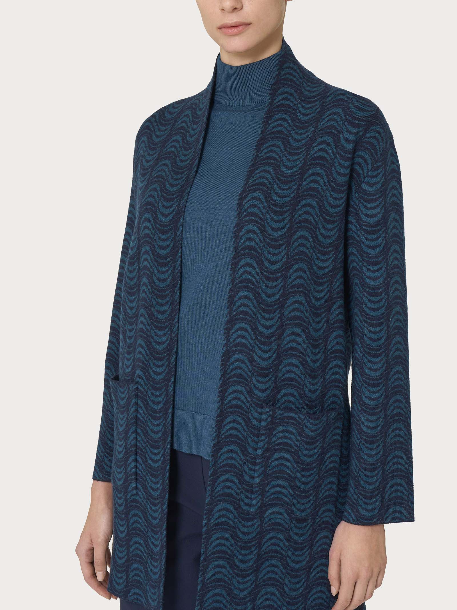 Ragno Four Seasons cardigan lungo Reflecting Pond viscosa
