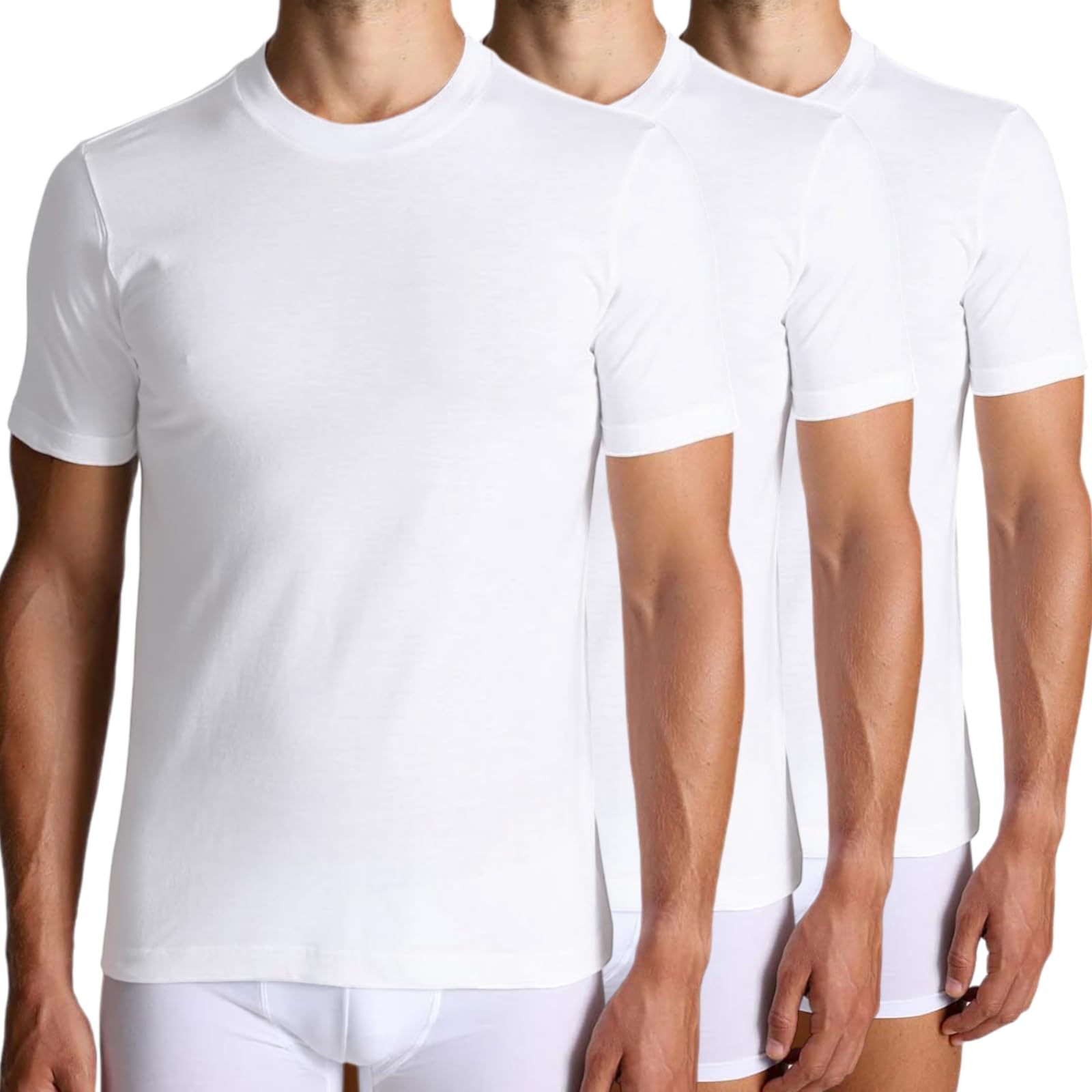 Lady C Maglia Uomo Cotone Caldo Maniche Corte Intima