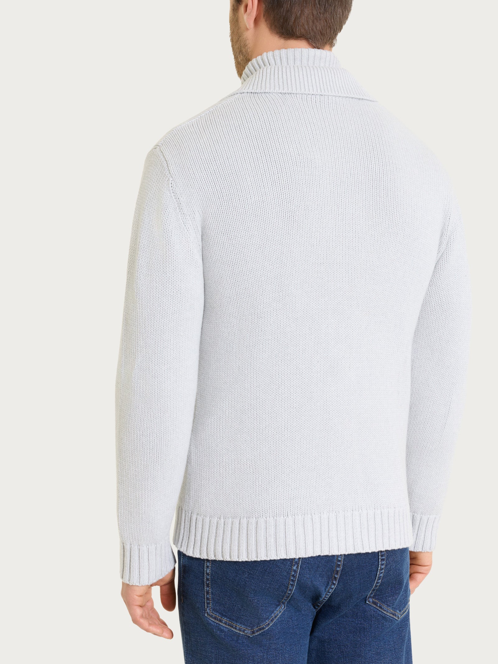 Ragno Winter Cotton cardigan uomo Dawn Blue cotone