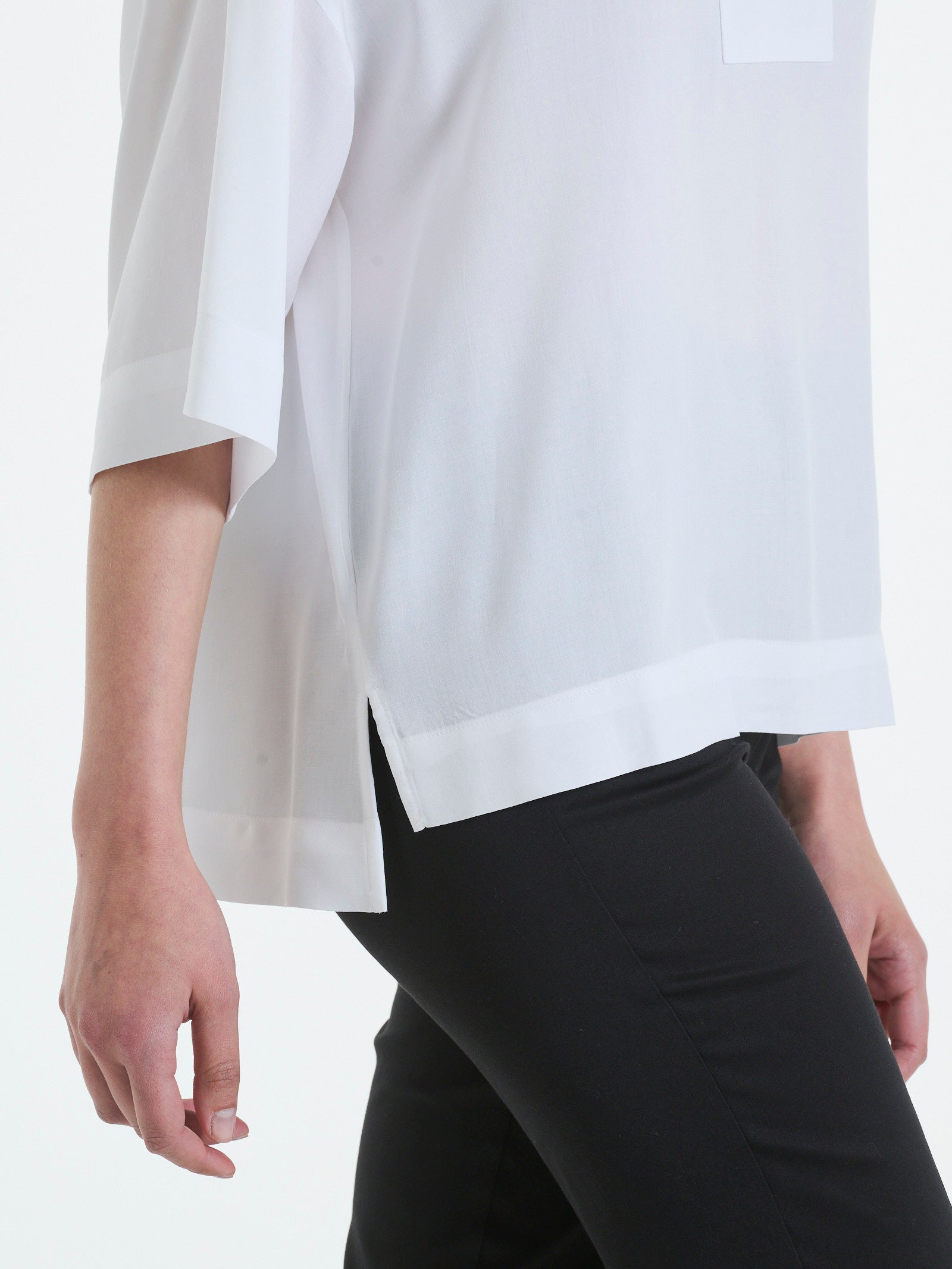 Ragno EcoSeta blusa polo viscosa Bianco