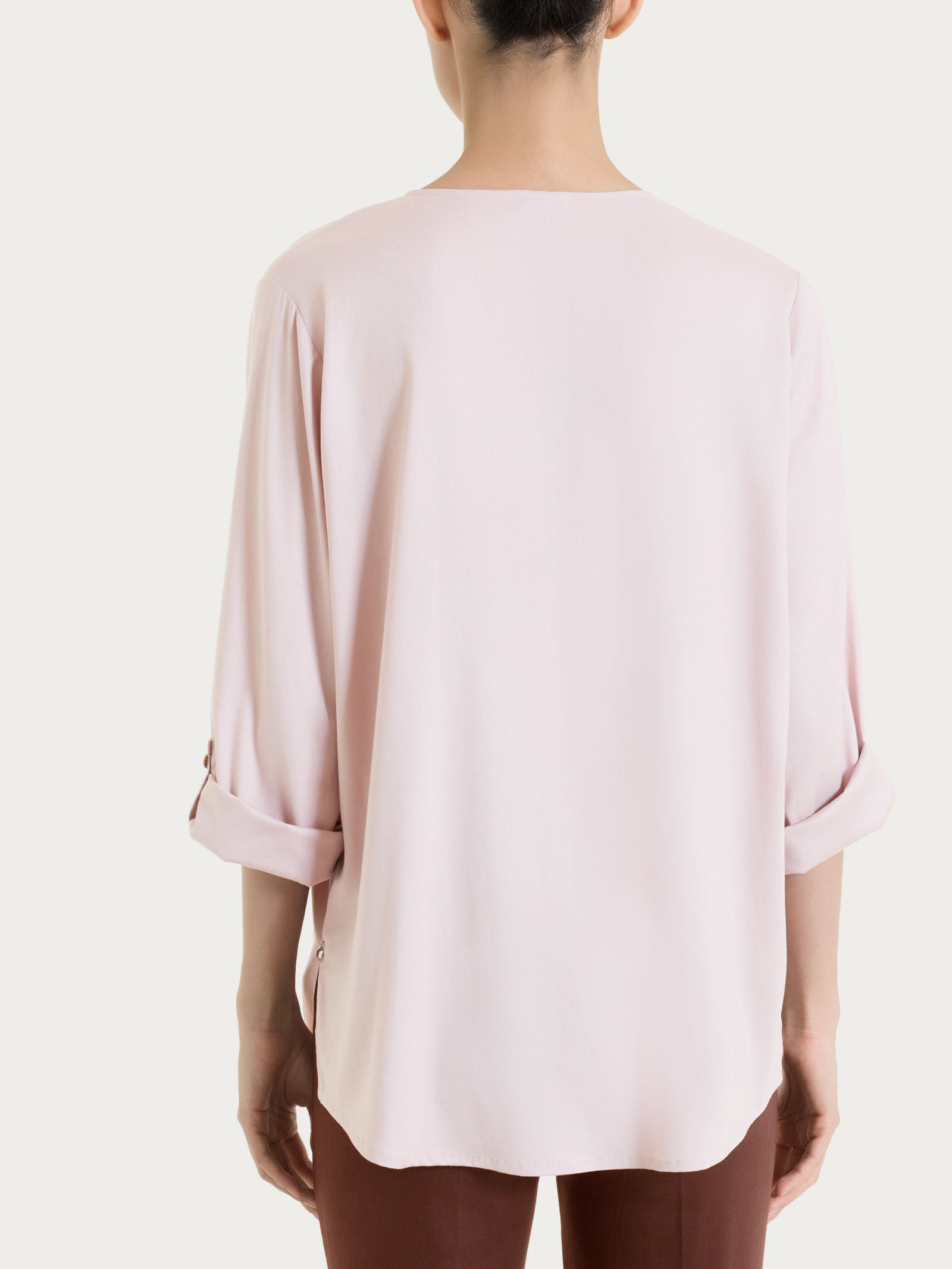 Ragno Camicia Voile Stretch Collo Coreana Cameo Rose