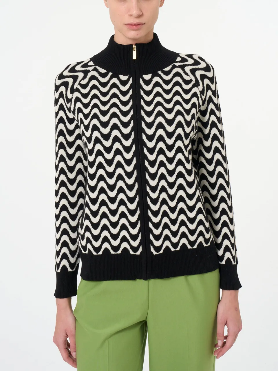 Ragno Winter Cotton Bomberino Onde Fantasia Nero Cotone
