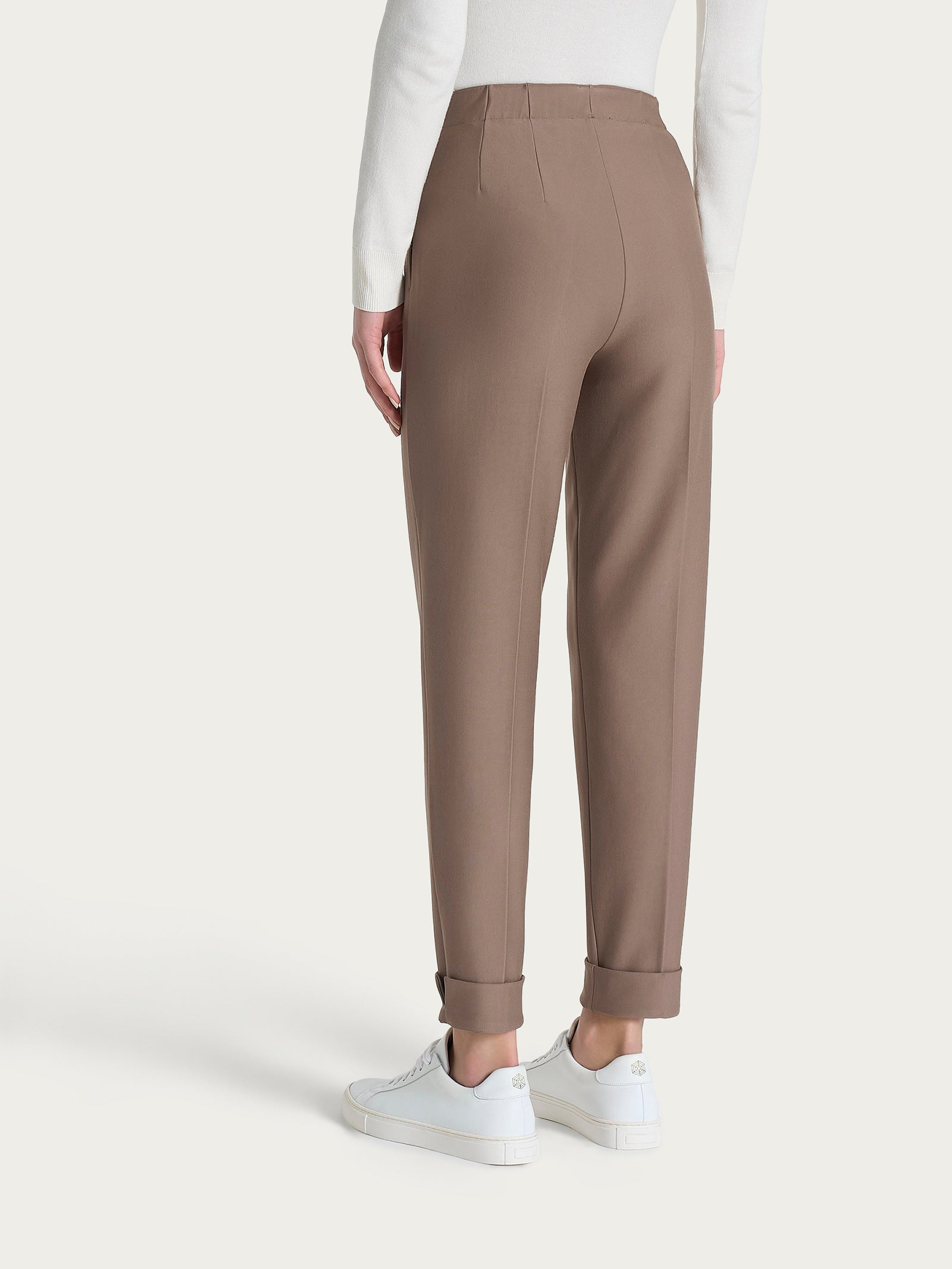Ragno Compact Pantalone Carrot con Tasche Pine Bark Elasticizzato