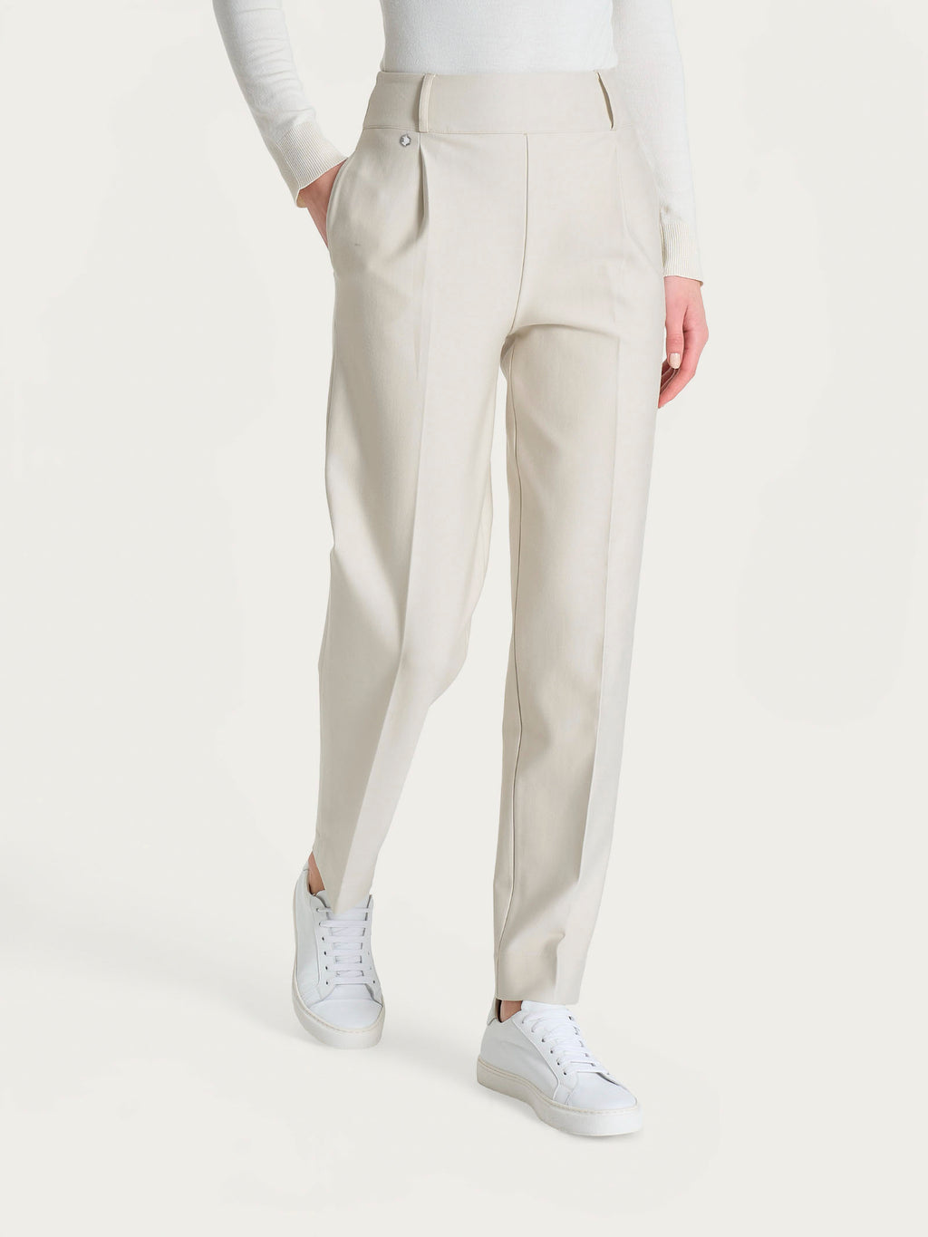 Ragno Compact Carrot pantaloni con pinces Champignon elasticizzati