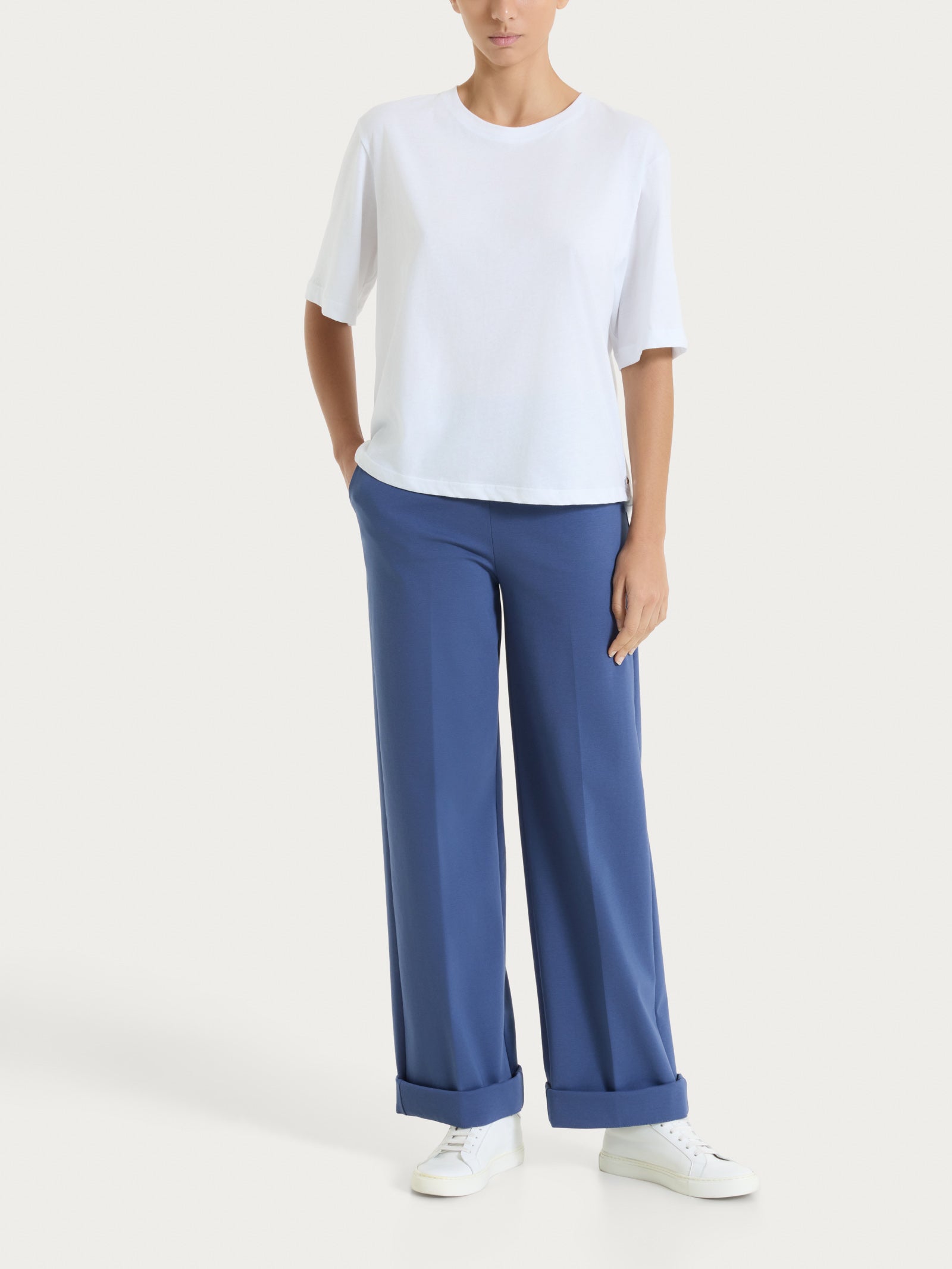 Ragno Ultralight maglietta boxy donna bianco cotone