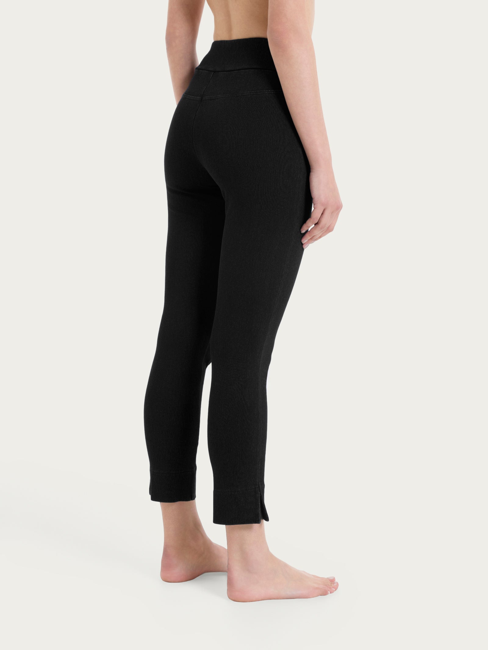 Ragno beYOUtiful leggings capri maglia denim nero cotone