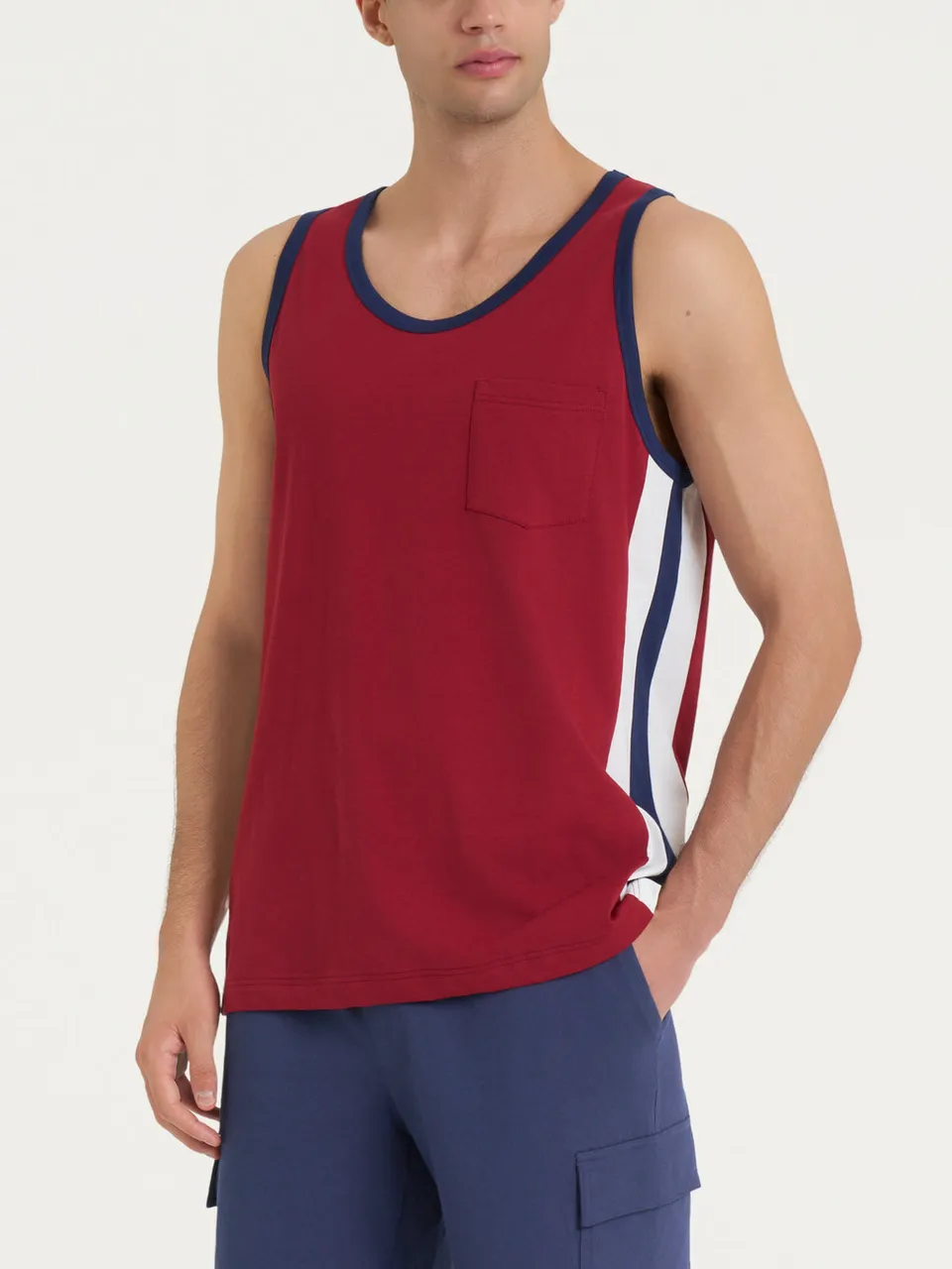 Ragno Puro Cotone Canotta Uomo Biking Red jersey