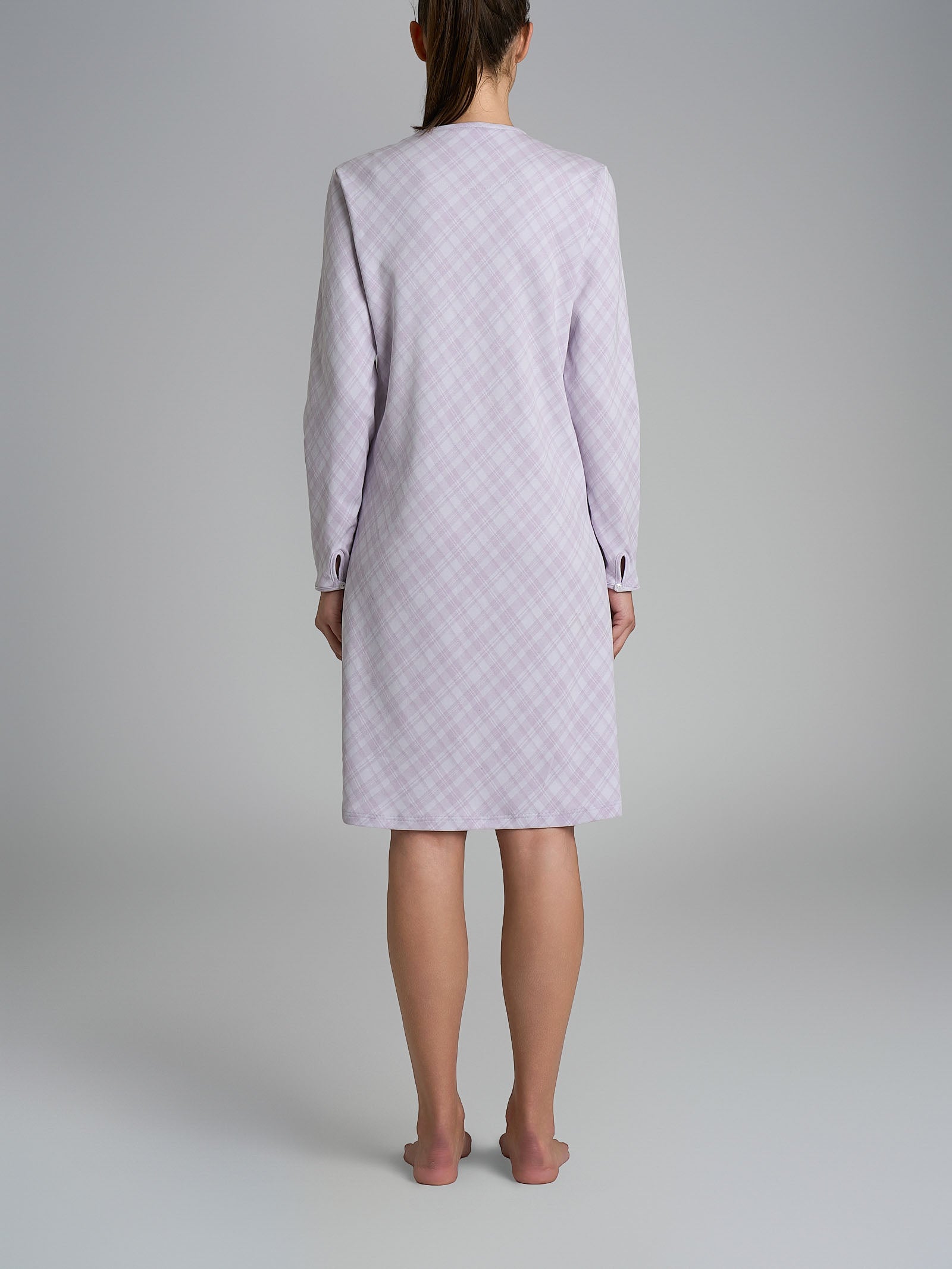 Ragno Jersey Cotone camicia notte Lavender Blue pizzo